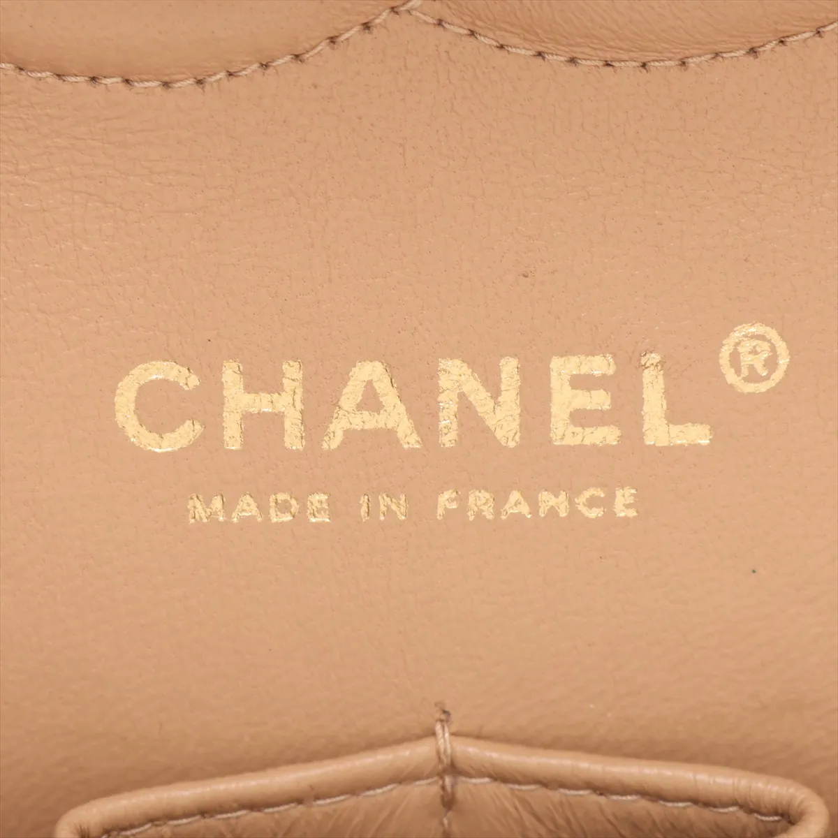 [Individually packaged] Chanel Matelassé 25 Caviar Skin Double Flap Double Chain Bag Beige Gold Hardware 8666507 Series 8 — view 10