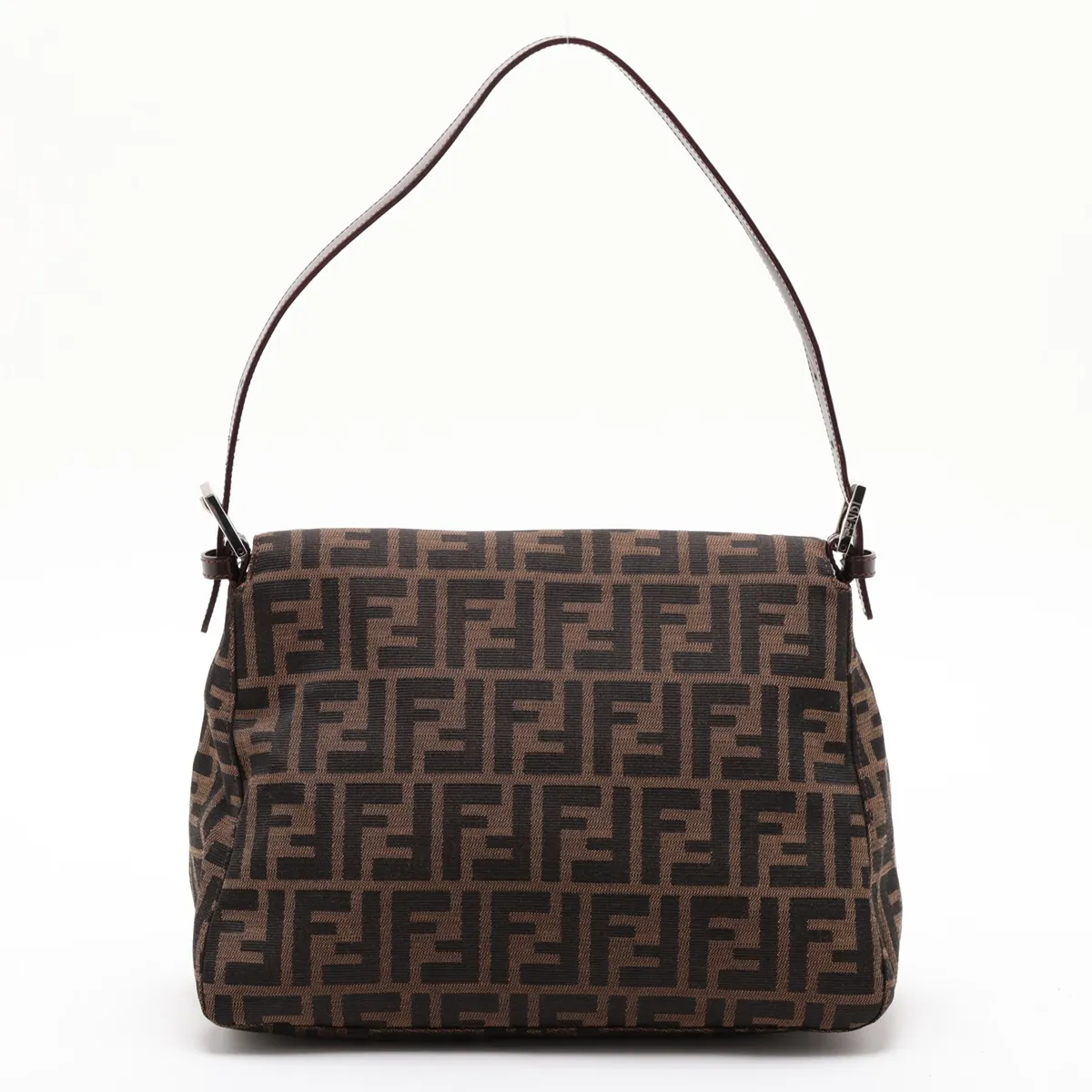Zucca Canvas x Leather Shoulder Bag, Brown, with internal lettering. — view 2
