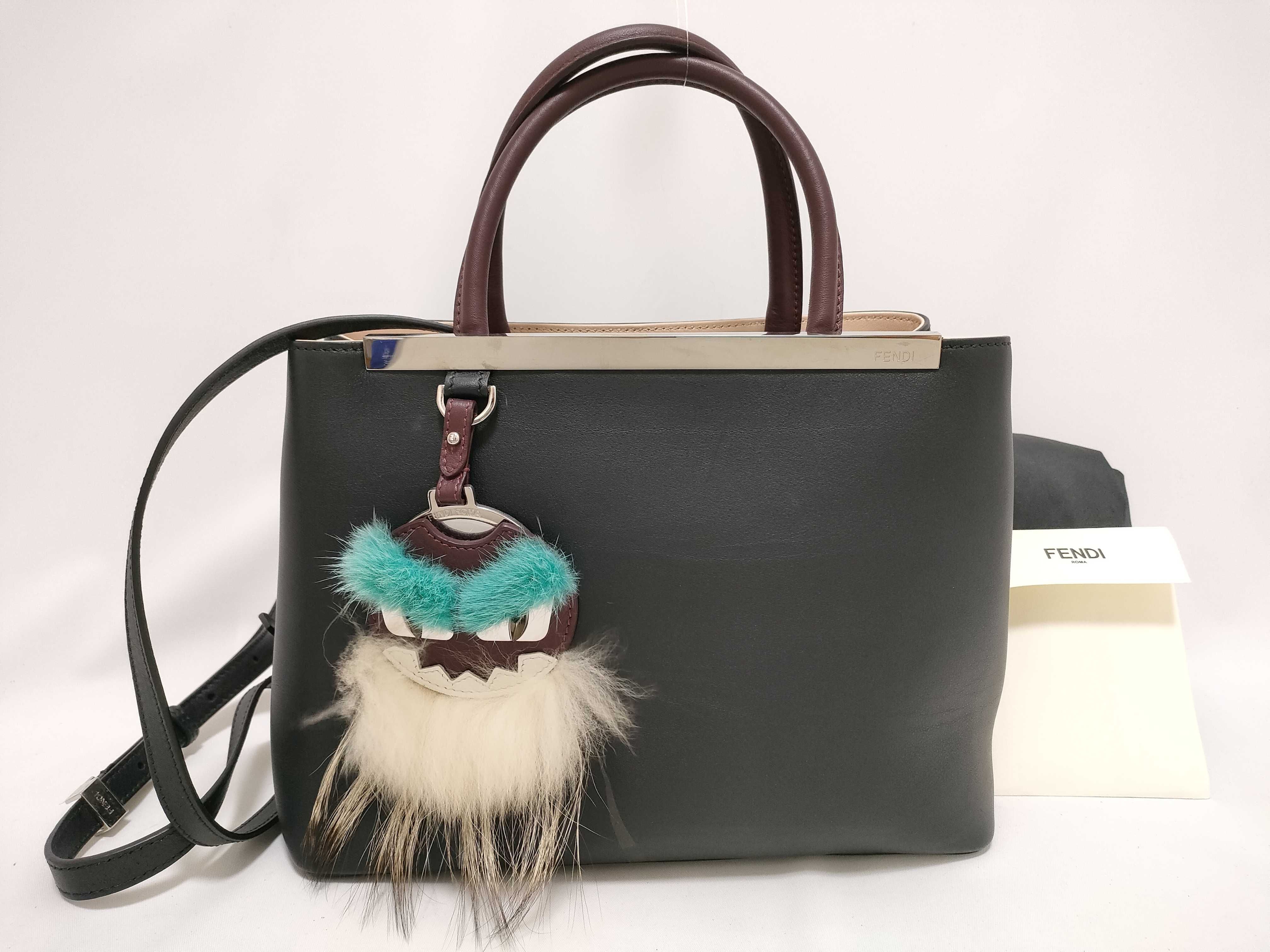 Petite 2Jours Monster Series Handbag, Black Leather, 8BH253