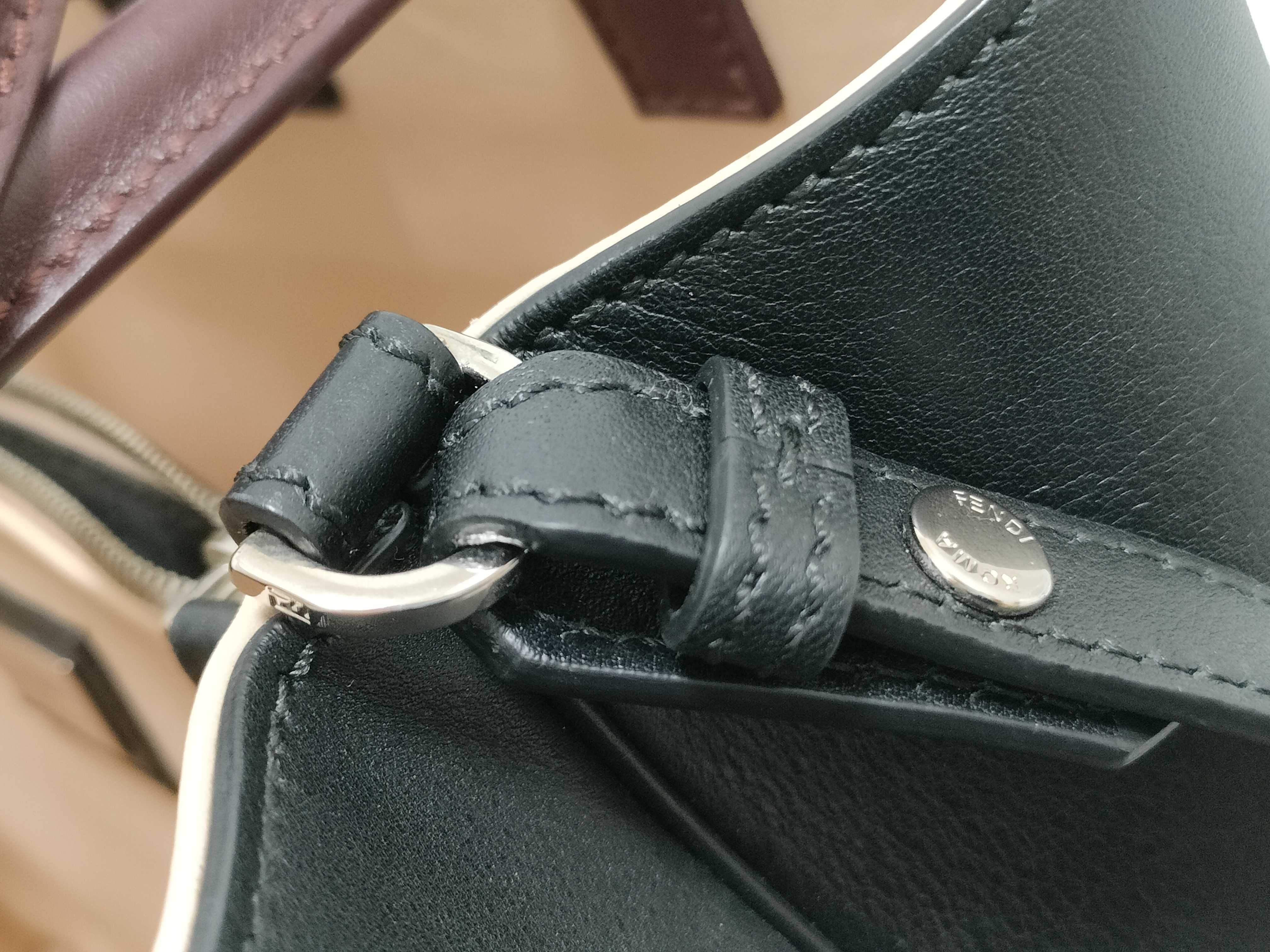 Petite 2Jours Monster Series Handbag, Black Leather, 8BH253 — view 15