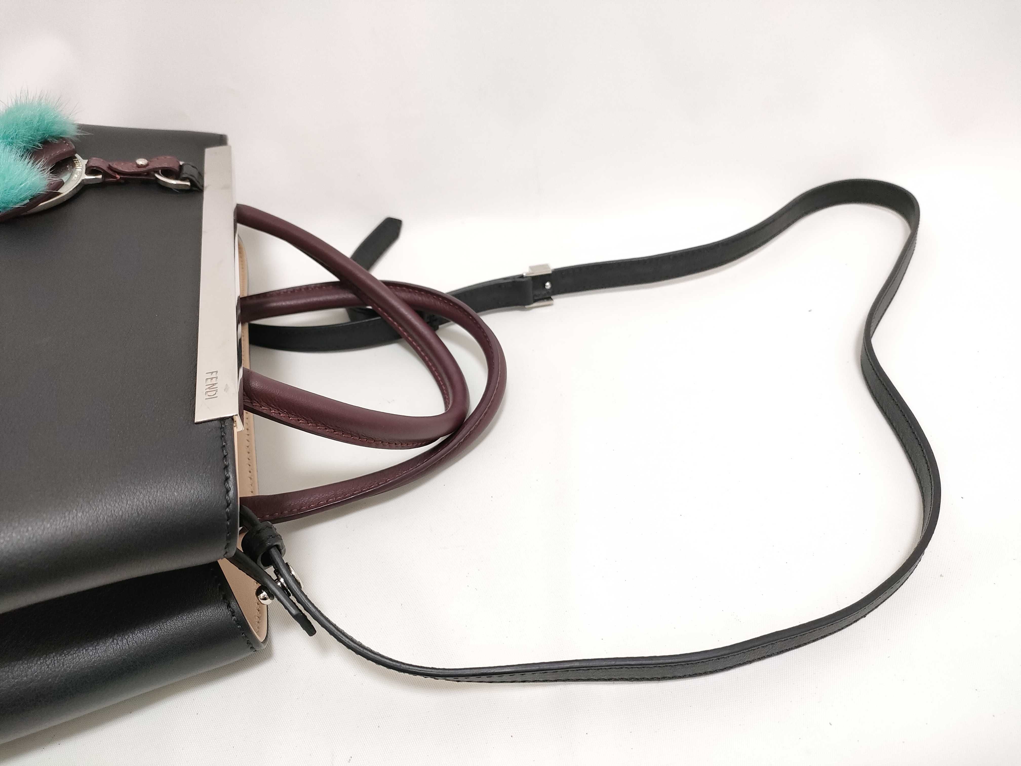 Petite 2Jours Monster Series Handbag, Black Leather, 8BH253 — view 6