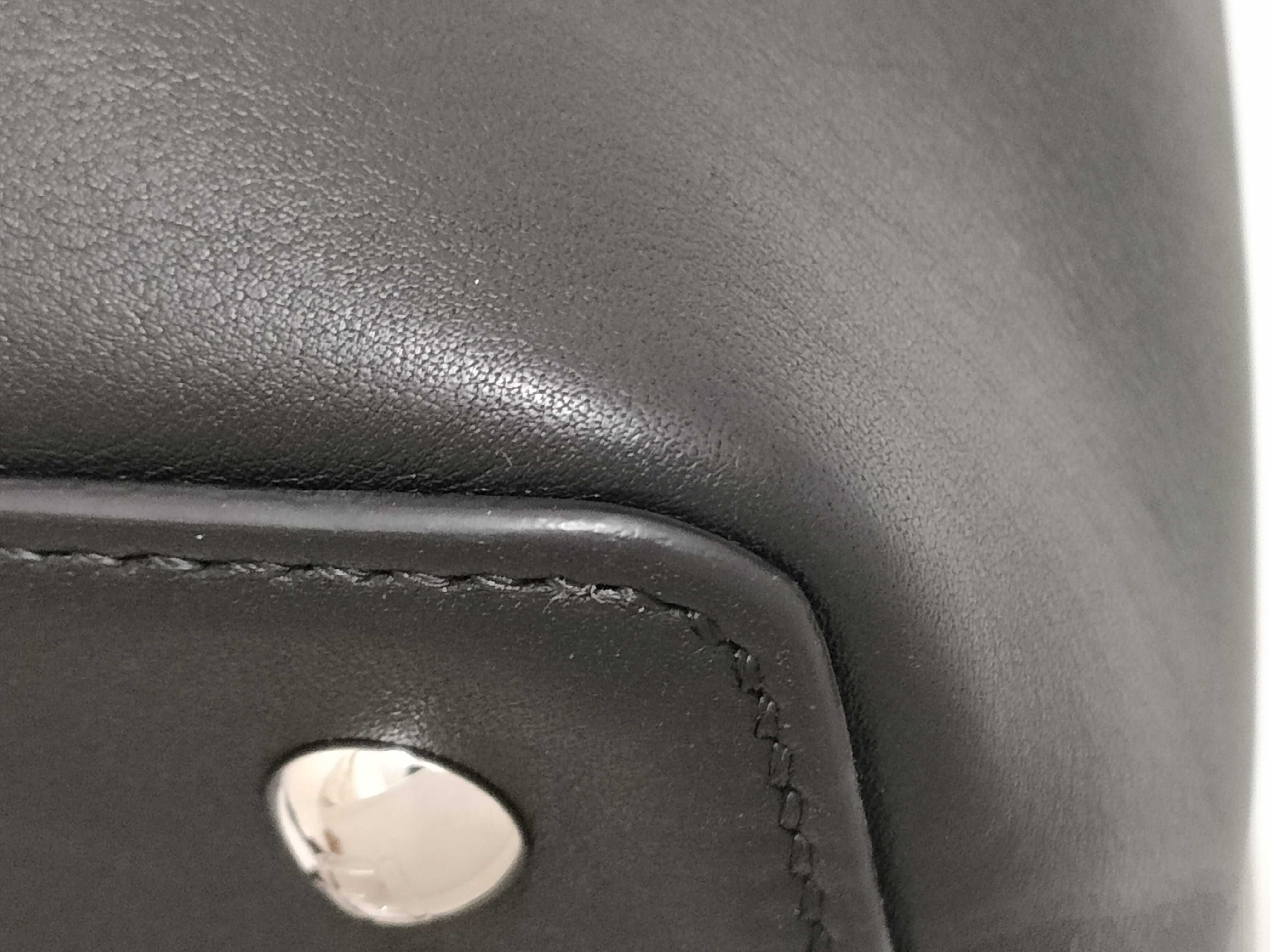 Petite 2Jours Monster Series Handbag, Black Leather, 8BH253 — view 7