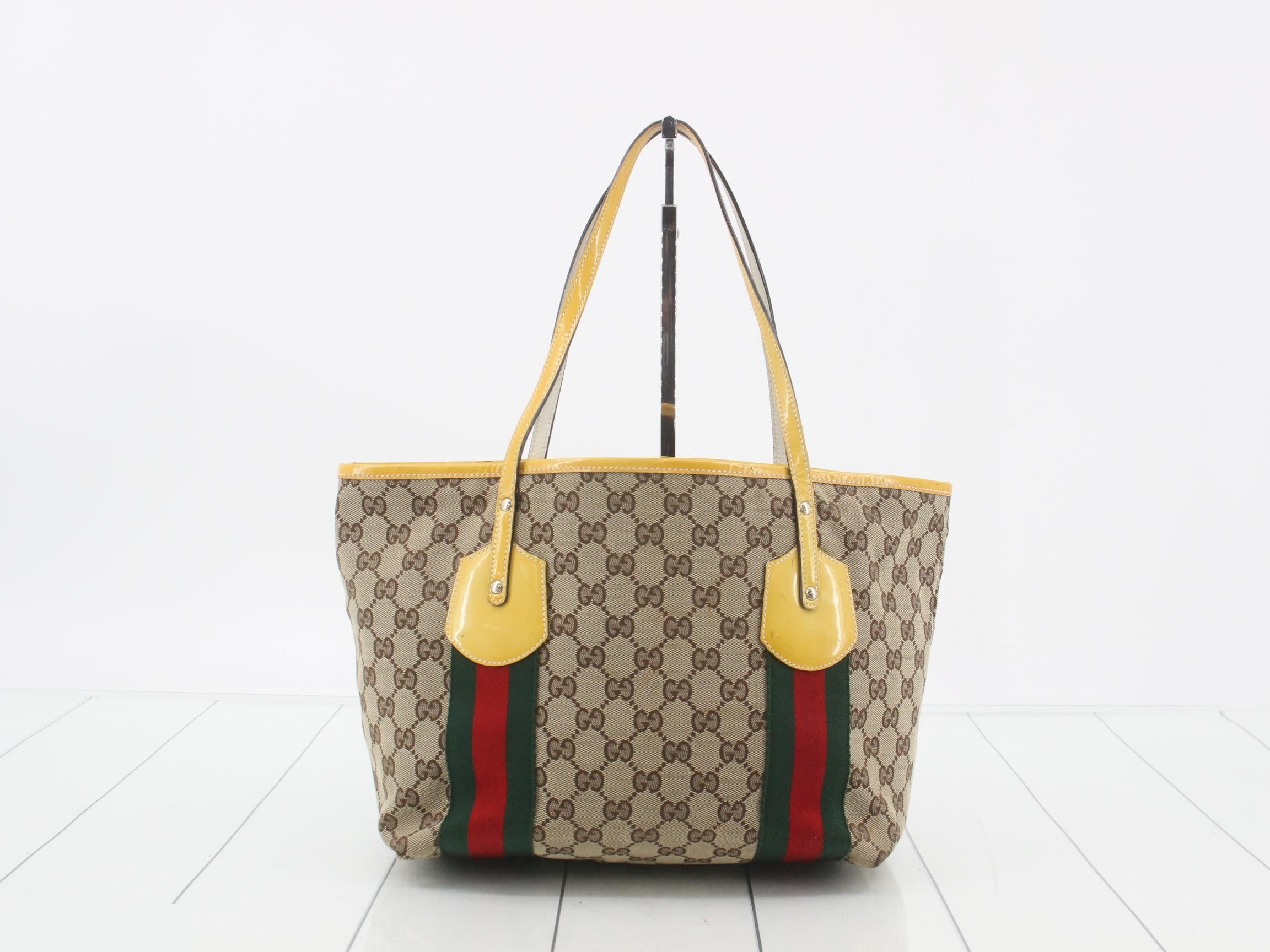 GG Canvas Enamel Sherry Line Tote Bag — view 2