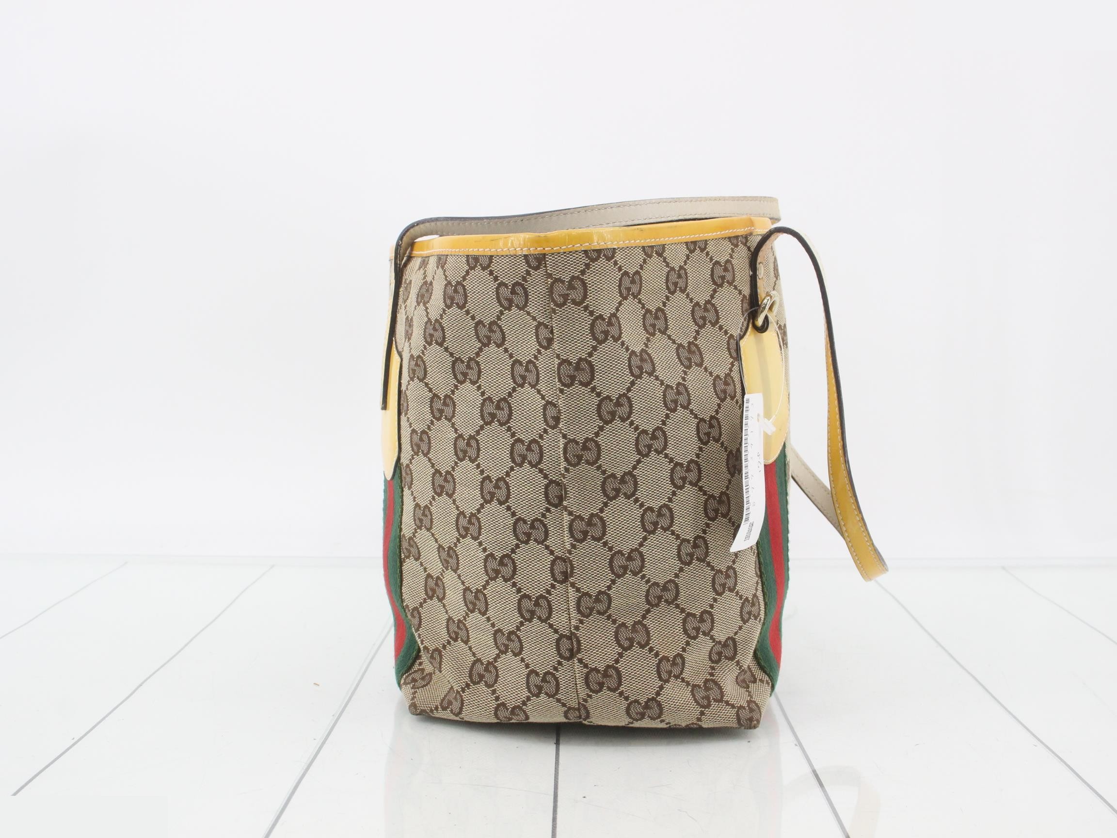 GG Canvas Enamel Sherry Line Tote Bag — view 4