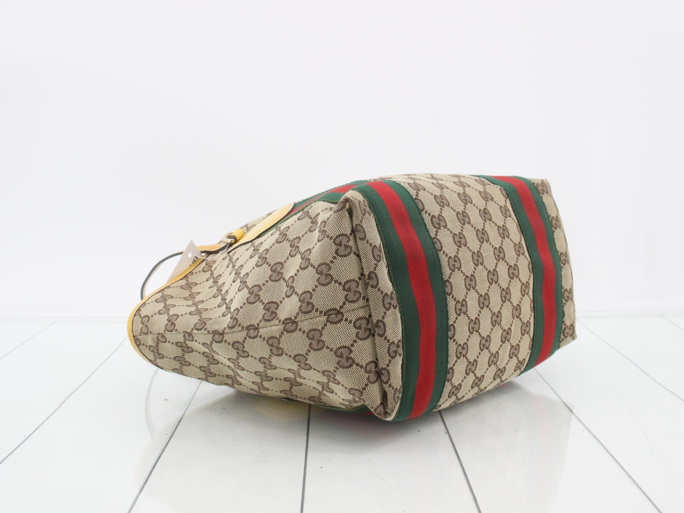 GG Canvas Enamel Sherry Line Tote Bag — view 5