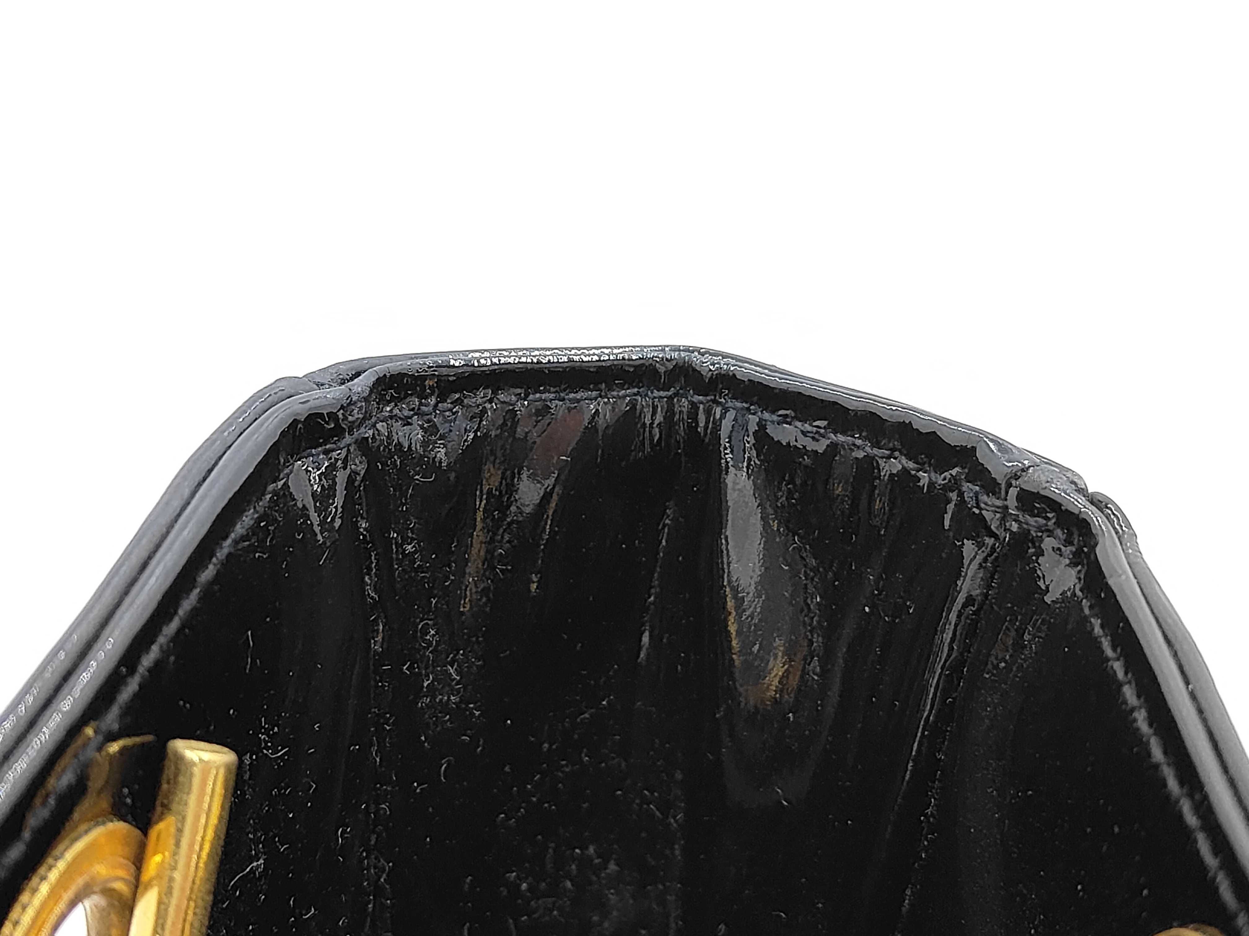Triple Coco Enamel Chain Tote Shoulder Bag — view 11