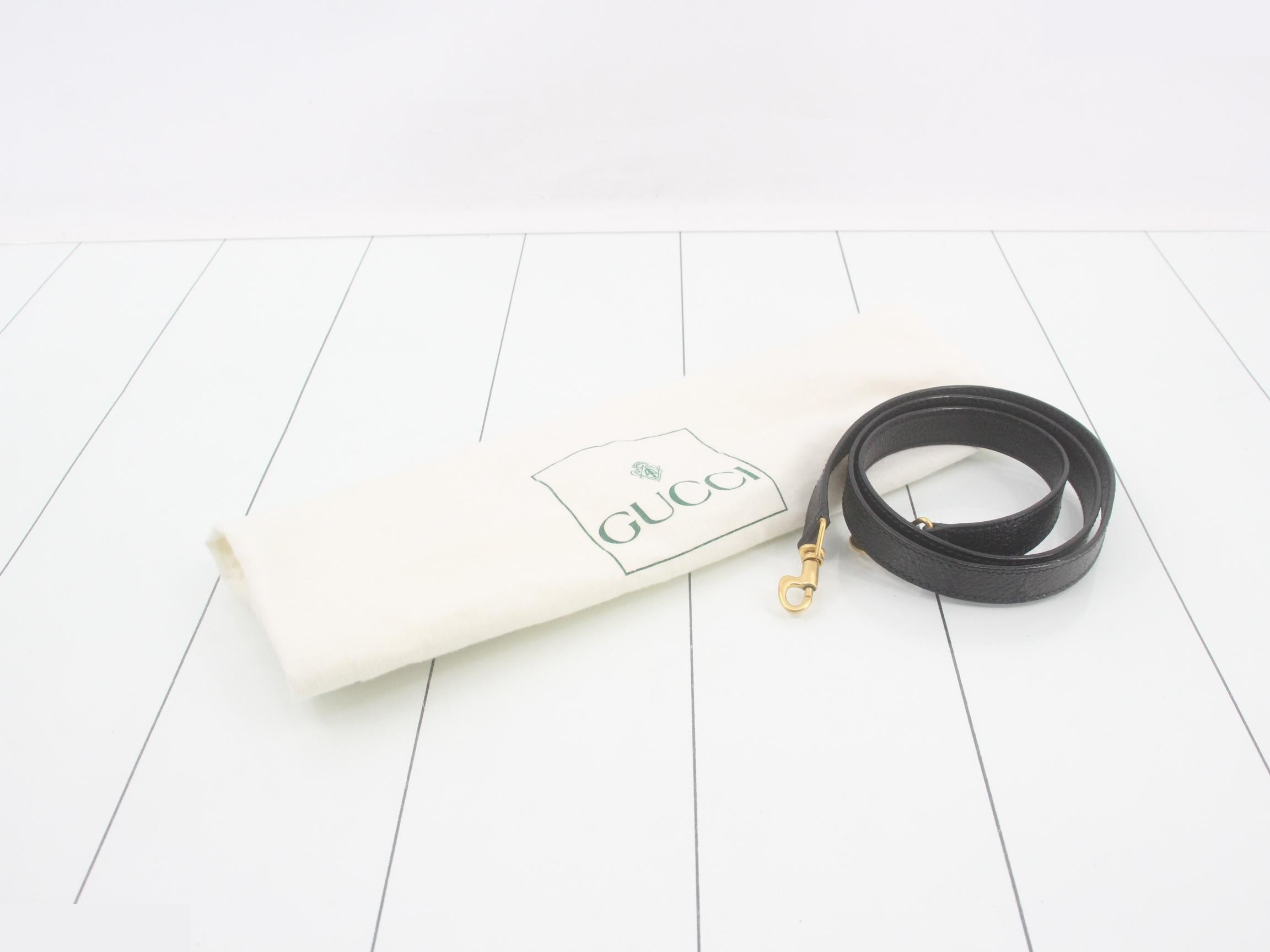 Bamboo handbag with strap, black — view 7