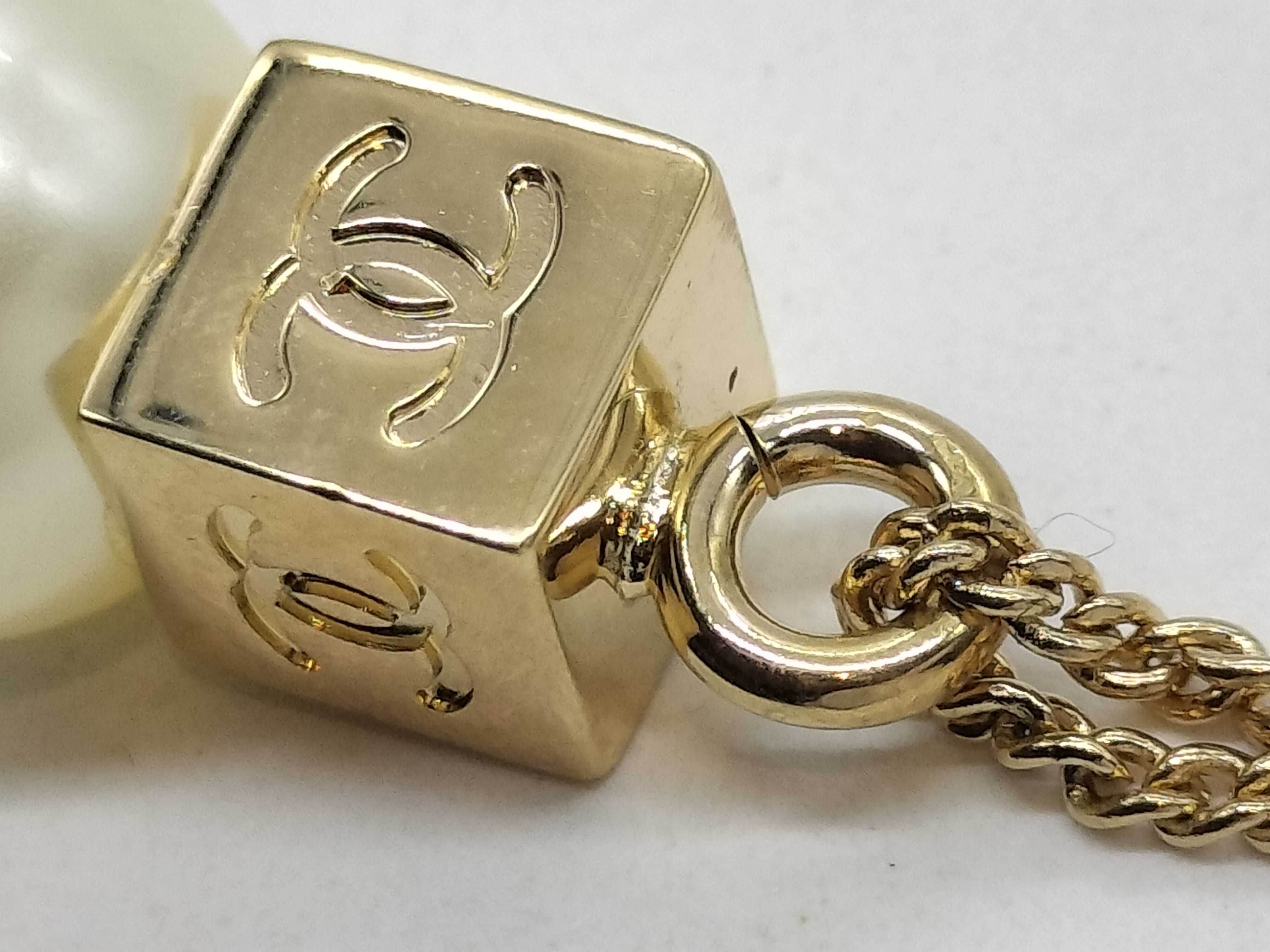 02A Faux Pearl Coco Cube Necklace — view 8