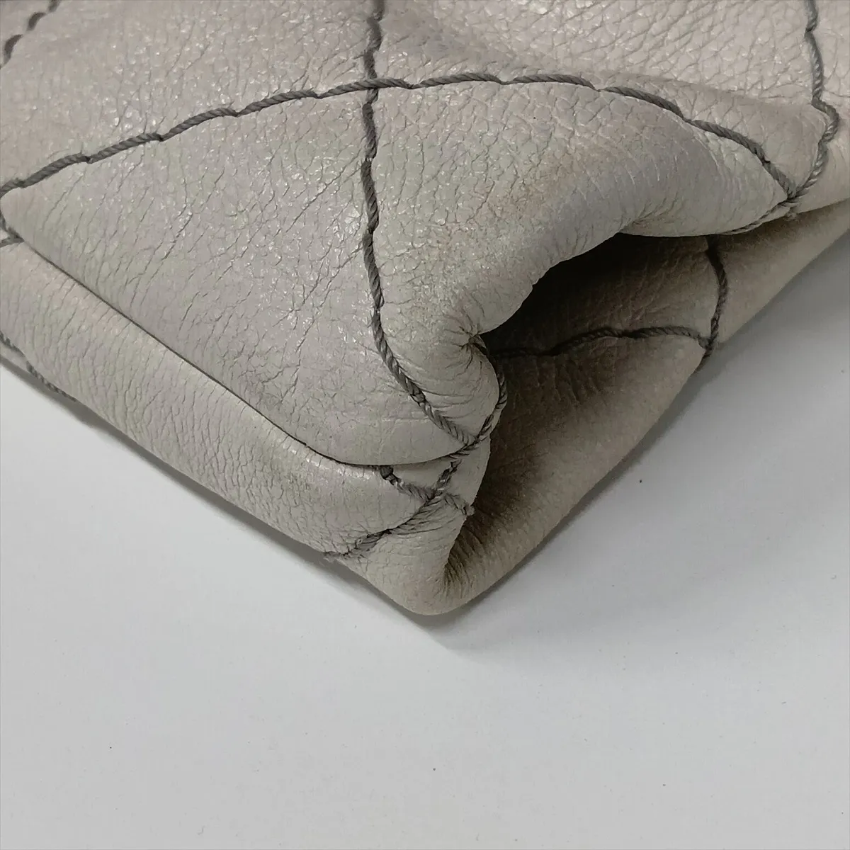 On the Road Leather Tote Bag, Gray, Silver Hardware, Item Number 13340687, Series 13 — view 14