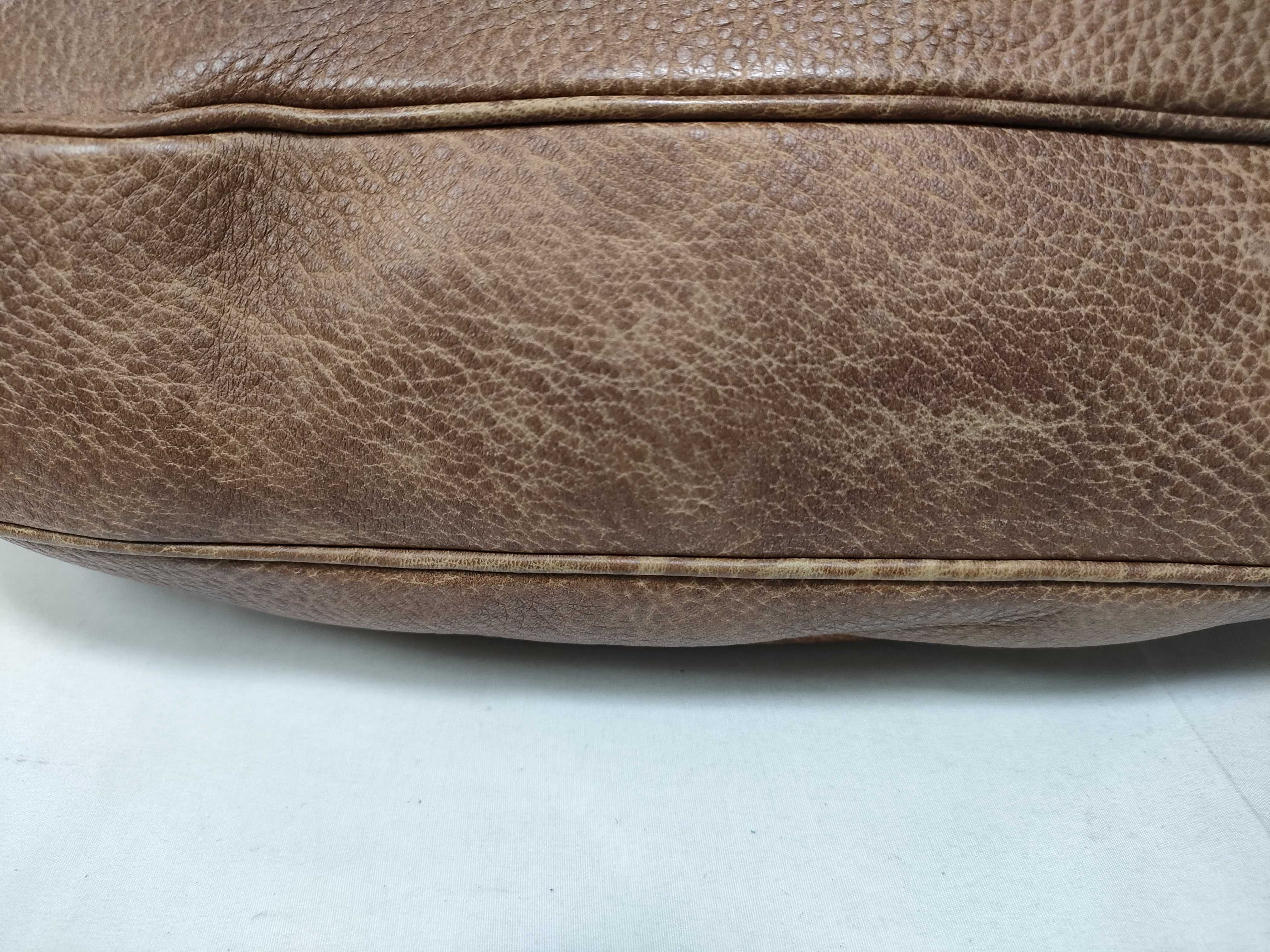 Horsebit One-Shoulder Hobo Handbag, Brown Shoulder Bag — view 5