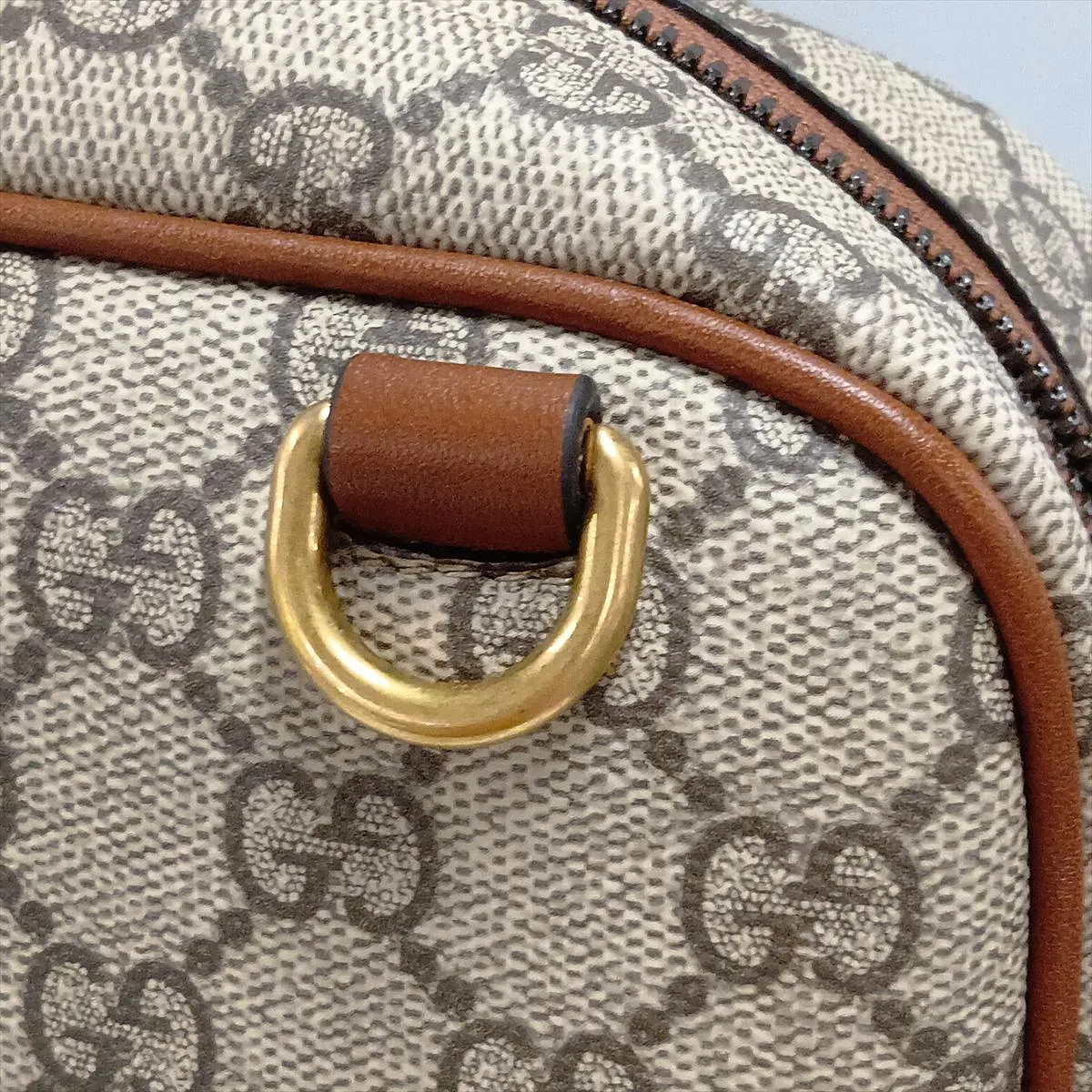 GG Supreme 821149 PVC x Leather 2-Way Business Bag, Beige x Brown — view 15