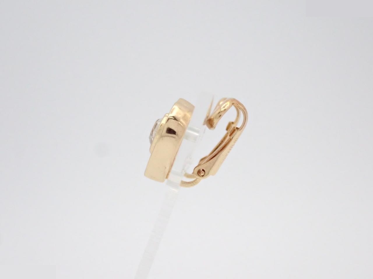Rhinestone heart earrings — view 3