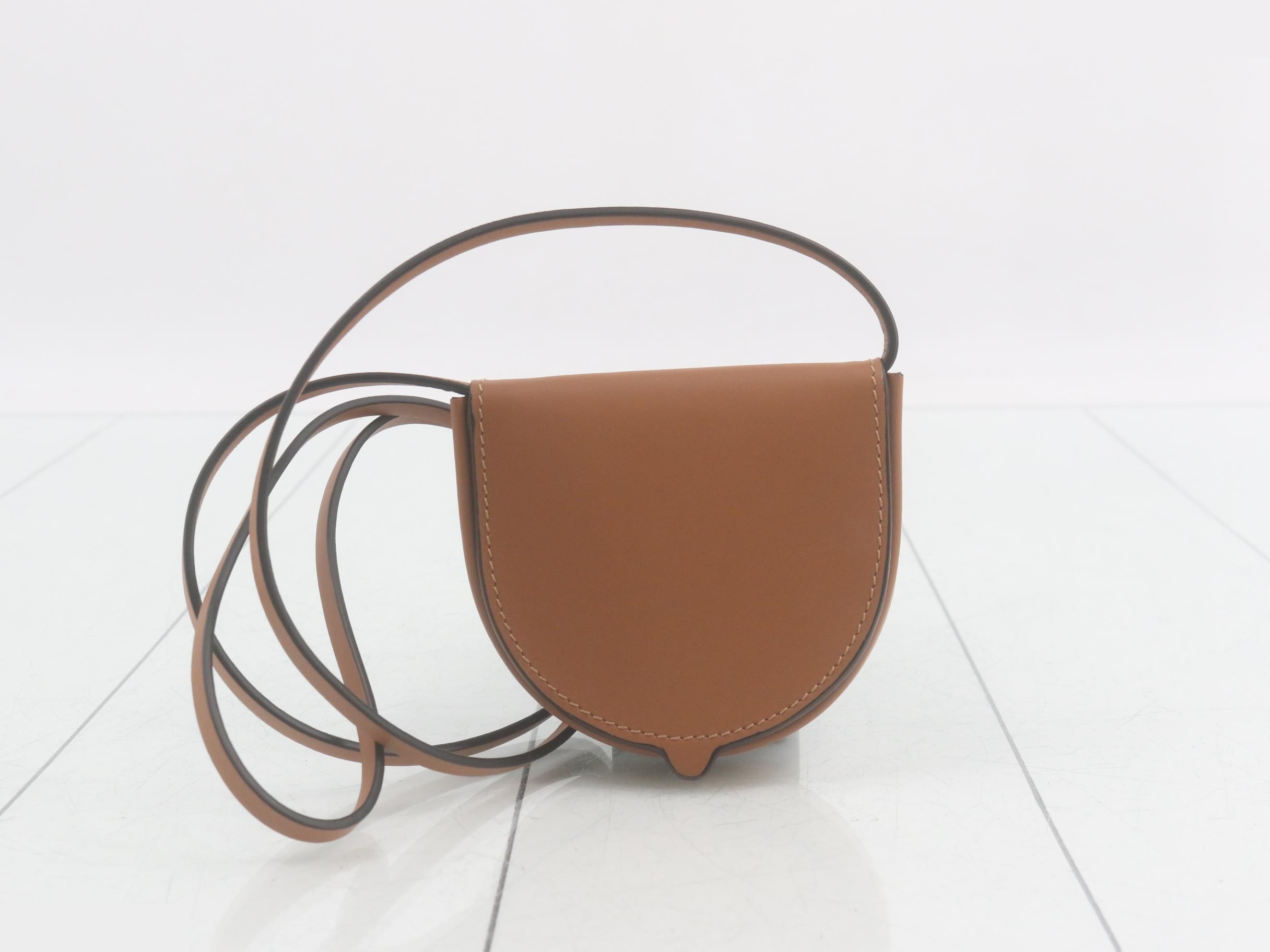Other lines: Bags & Pouches, Heel Pouch, Mini, Leather, Brown — view 2