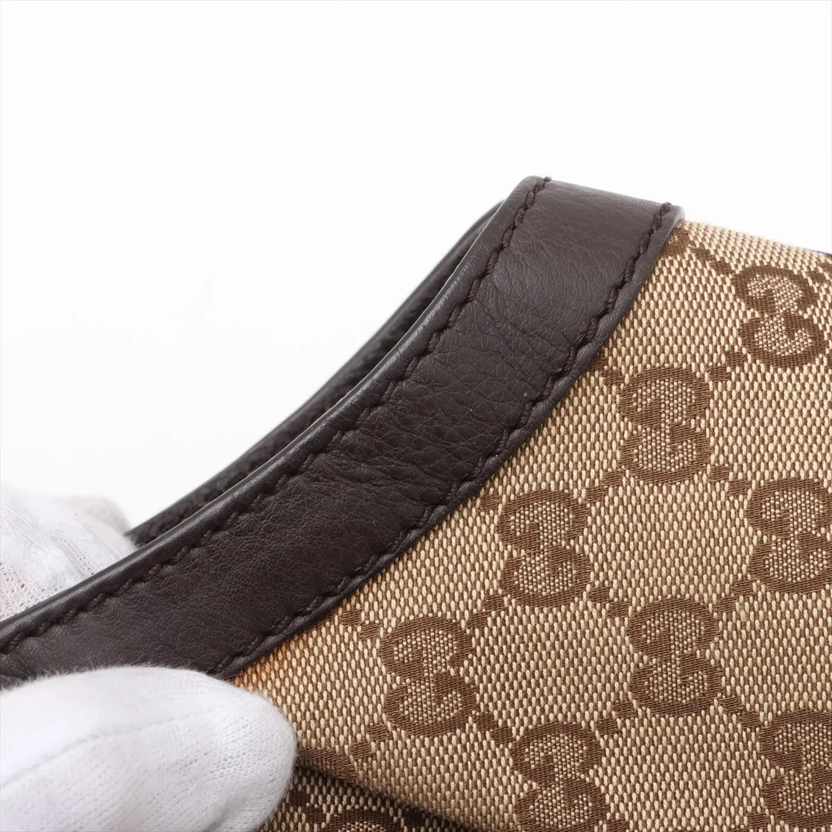 GG Canvas Sookie Canvas x Leather Tote Bag Beige x Brown 211943 — view 13