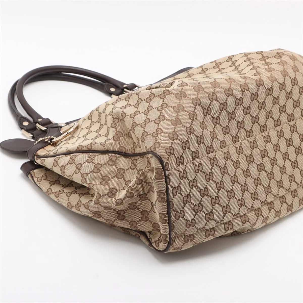 GG Canvas Sookie Canvas x Leather Tote Bag Beige x Brown 211943 — view 4