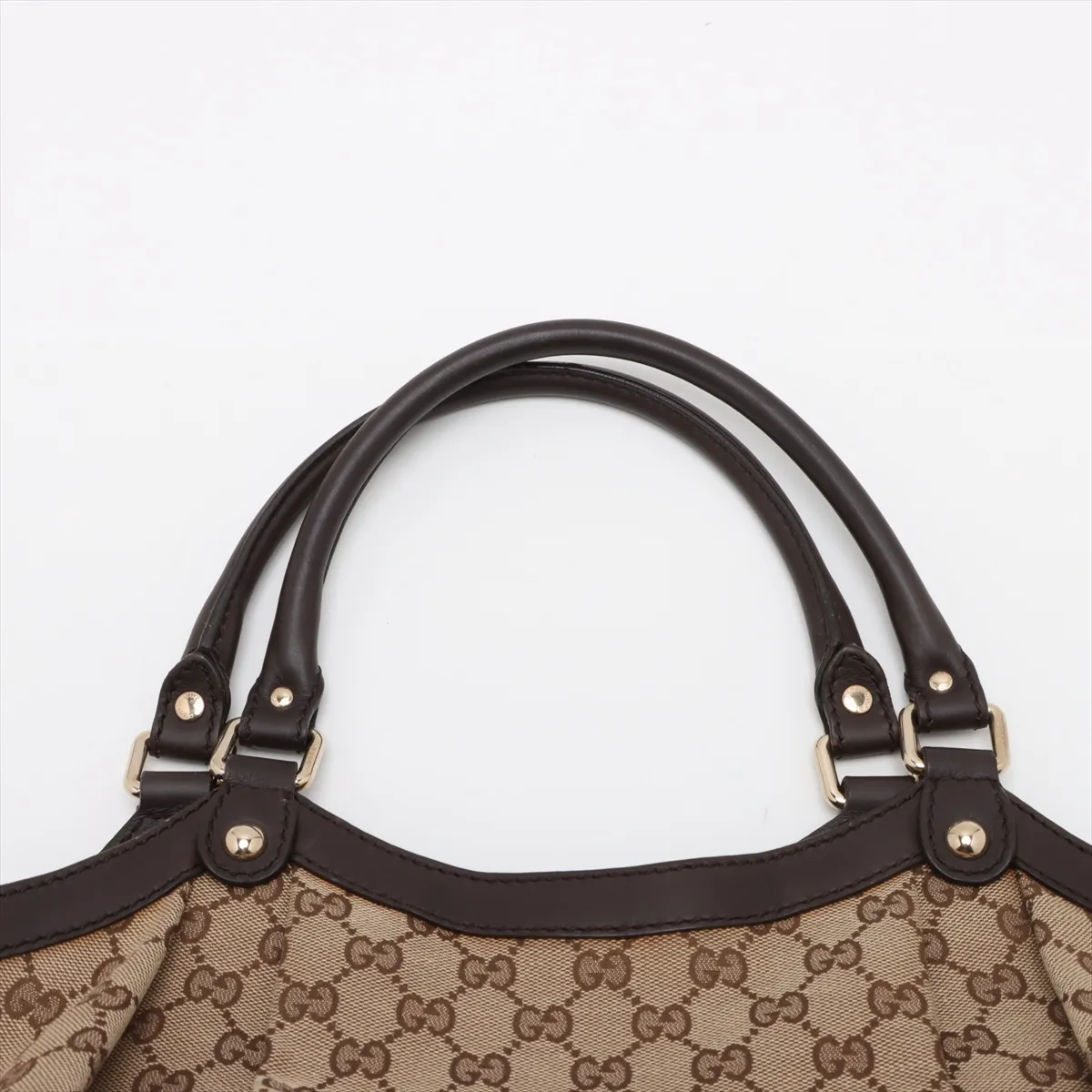 GG Canvas Sookie Canvas x Leather Tote Bag Beige x Brown 211943 — view 6