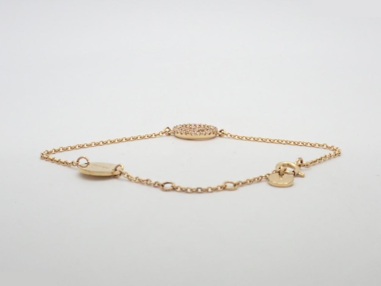 F-Is Rhinestone Bracelet, Gold, Wrist Circumference Approx. 19.5cm — view 2