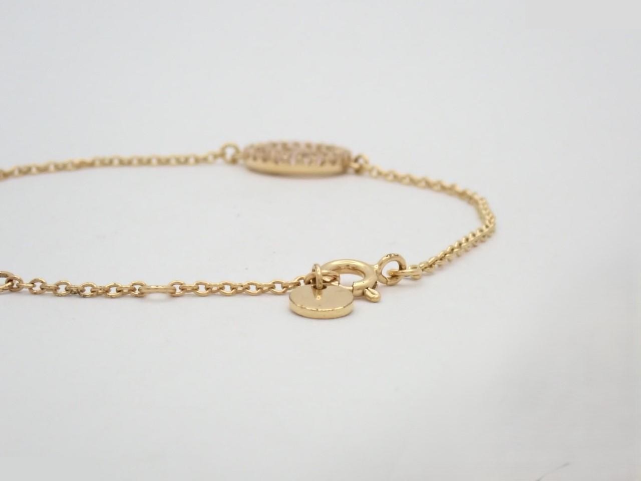 F-Is Rhinestone Bracelet, Gold, Wrist Circumference Approx. 19.5cm — view 3