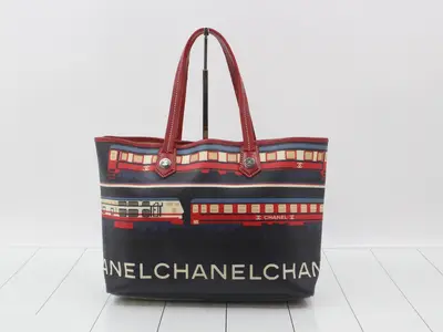 Central Station PVC/Leather Coco Mark Tote Bag, Multicolor