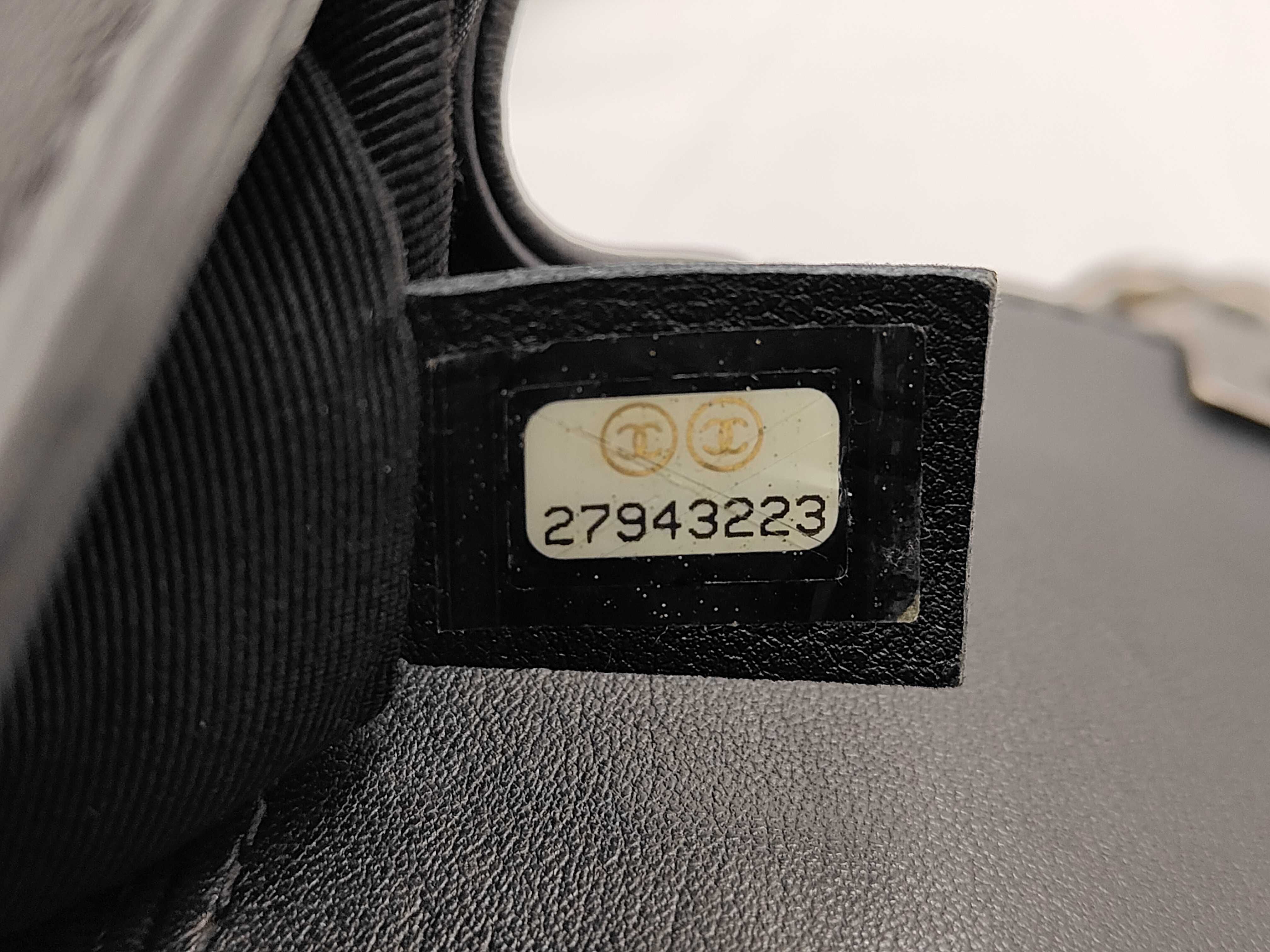 Boy Chanel Medium Lambskin Shoulder Bag, Black Silver Hardware, Serial Number 27 — view 12