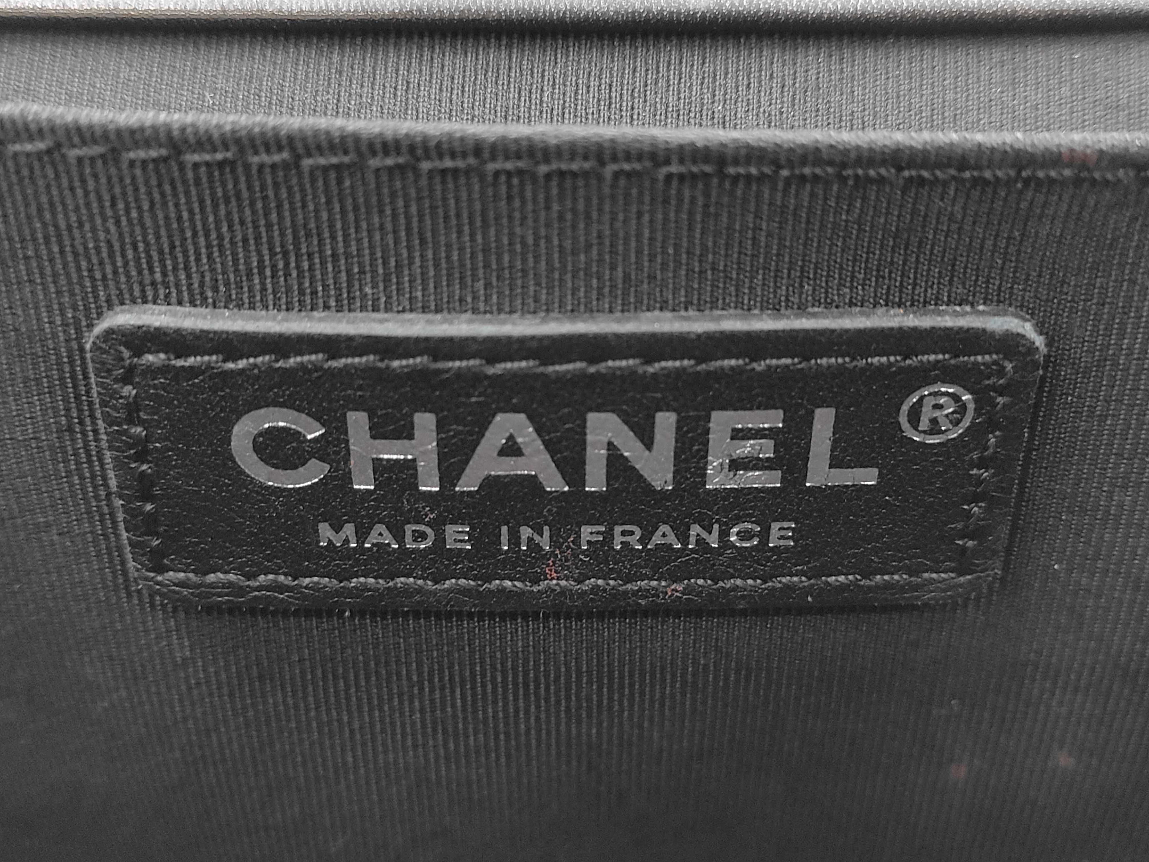 Boy Chanel Medium Lambskin Shoulder Bag, Black Silver Hardware, Serial Number 27 — view 13