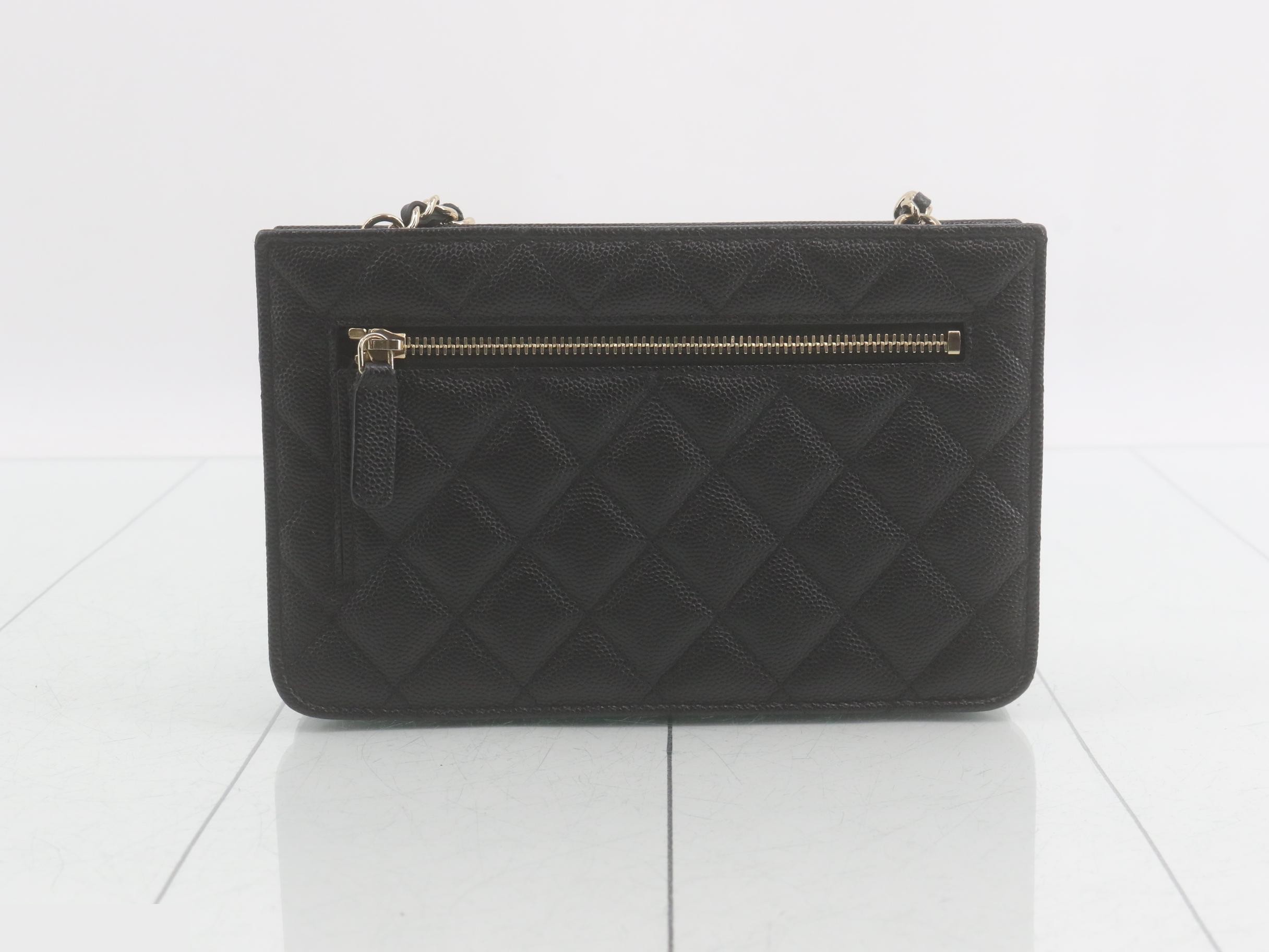 Caviar leather Coco Mark chain wallet — view 2
