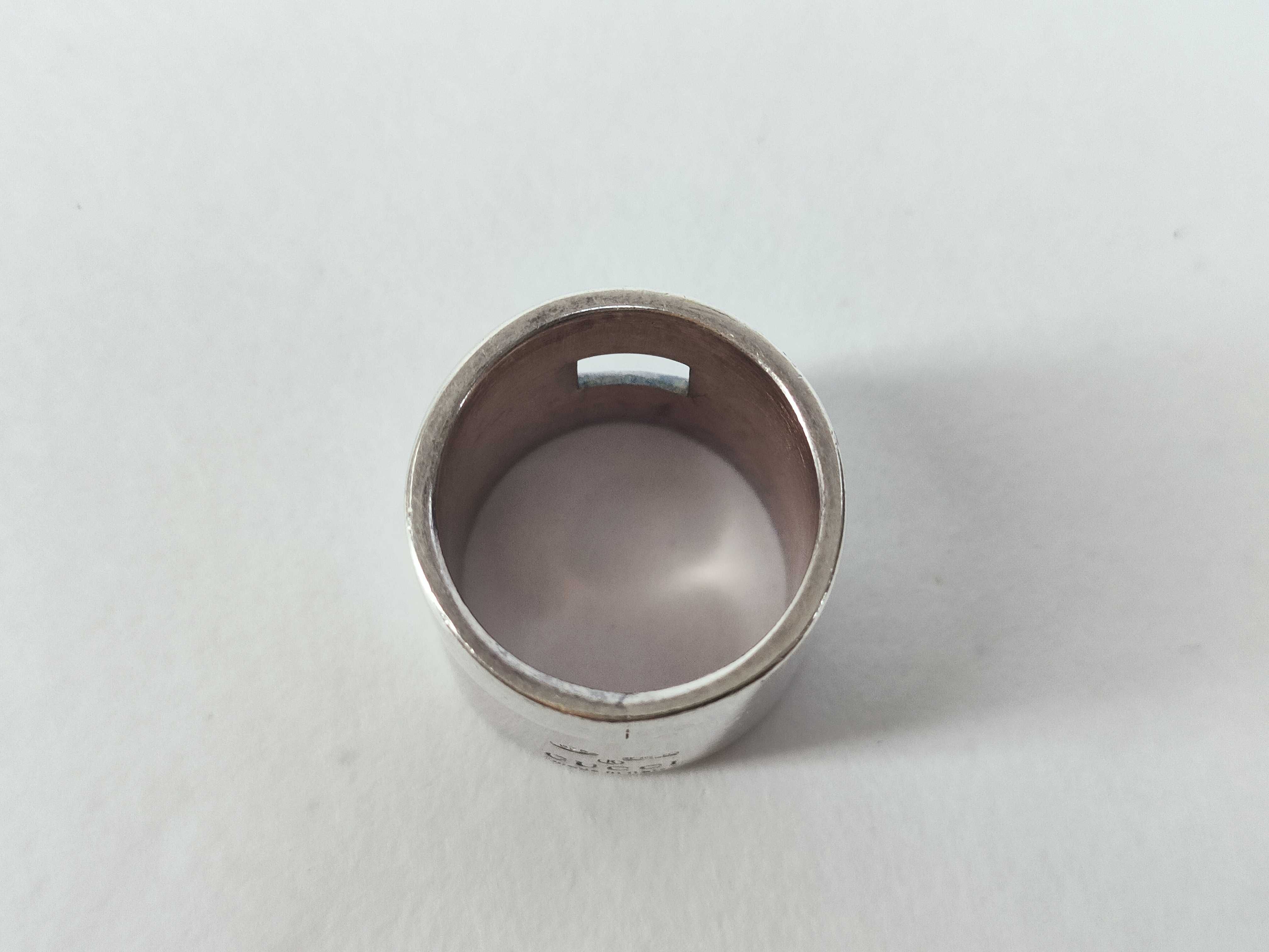 Square Design Wide Logo Sterling Silver 925 Ring — view 4