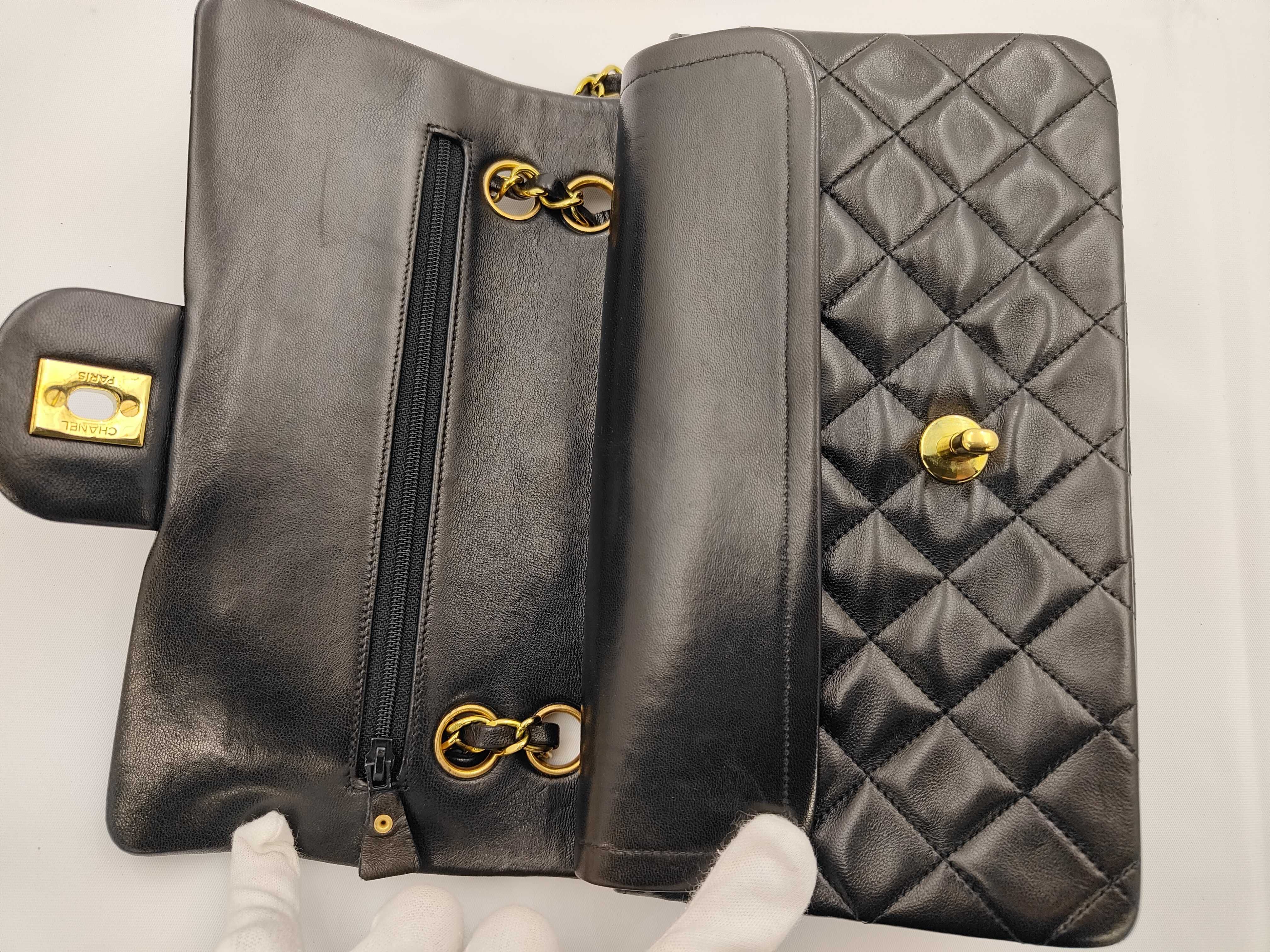 Matelassé Double Flap Lambskin Shoulder Bag — view 14