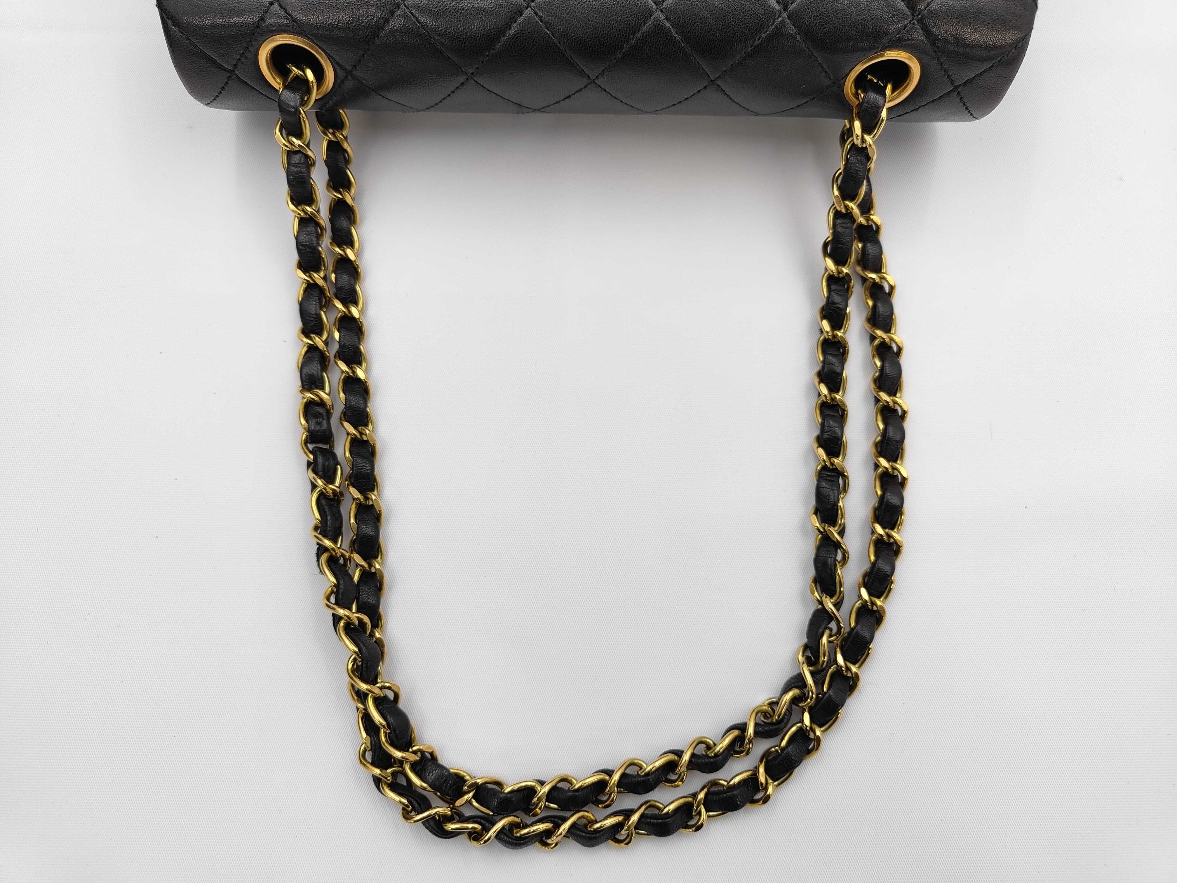 Matelassé Double Flap Lambskin Shoulder Bag — view 3