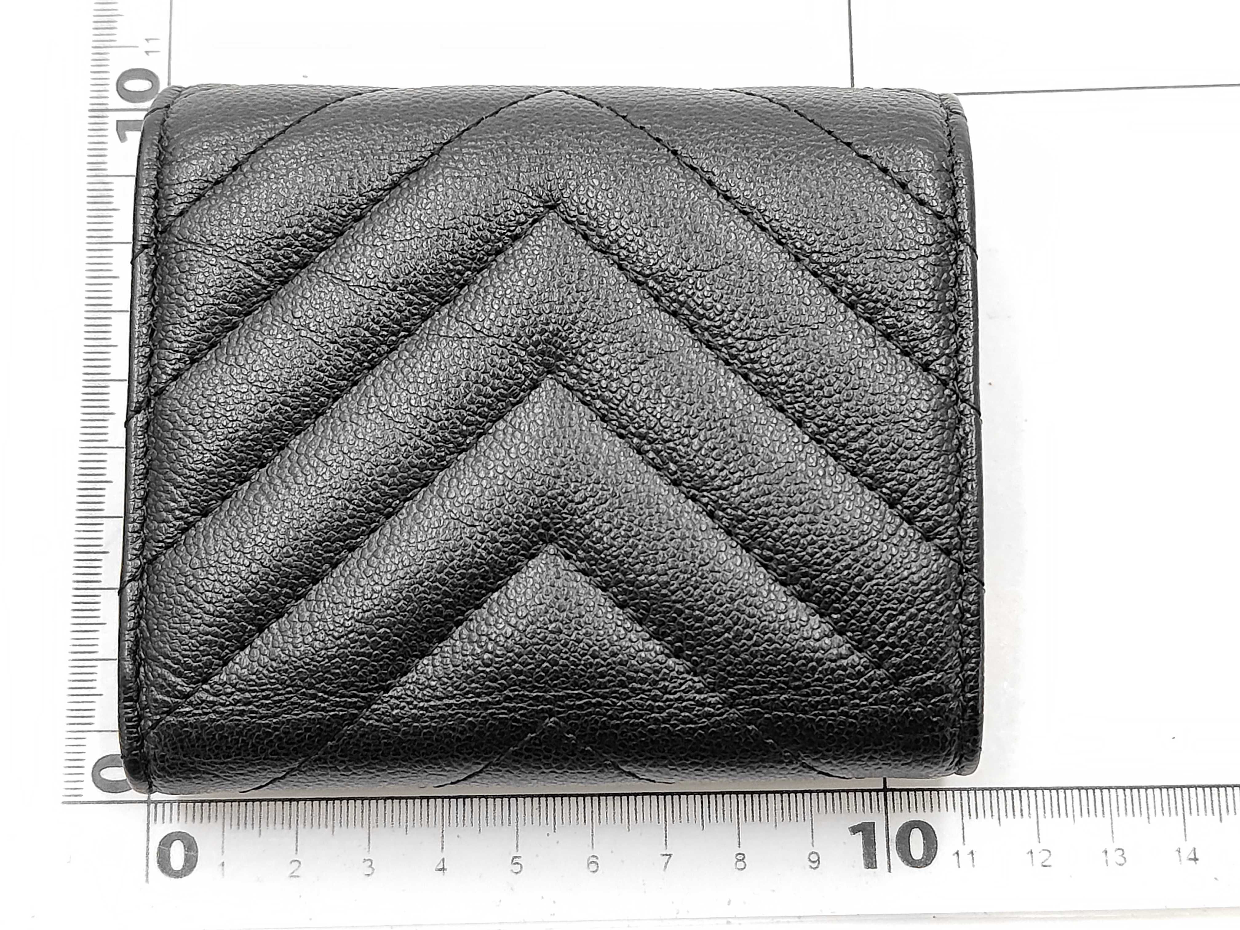 wallet, chevron caviar leather, Coco mark, black, complete with accessories. — view 2