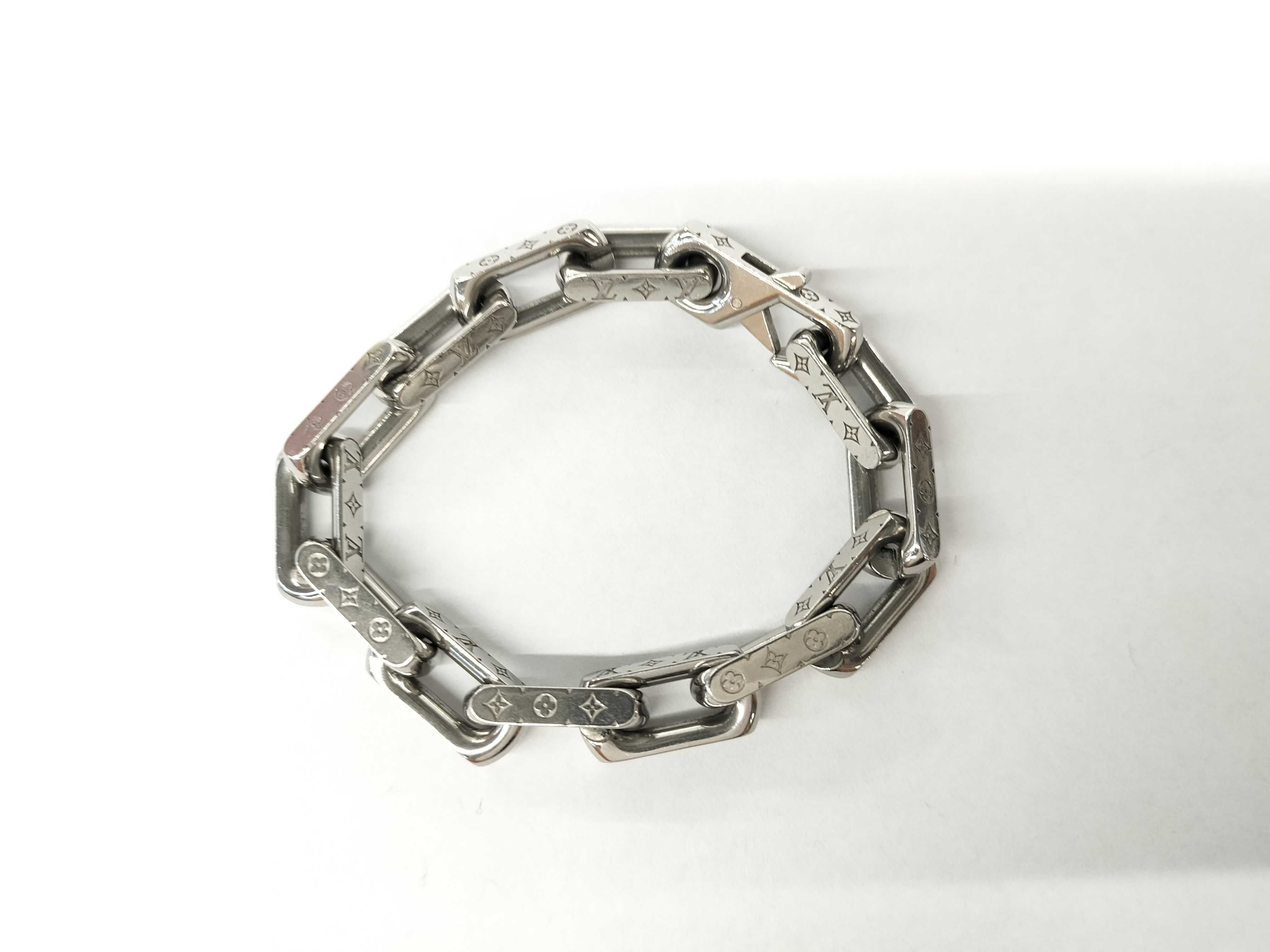 Monogram Chain Silver Bracelet Bracelet/Bangle — view 2