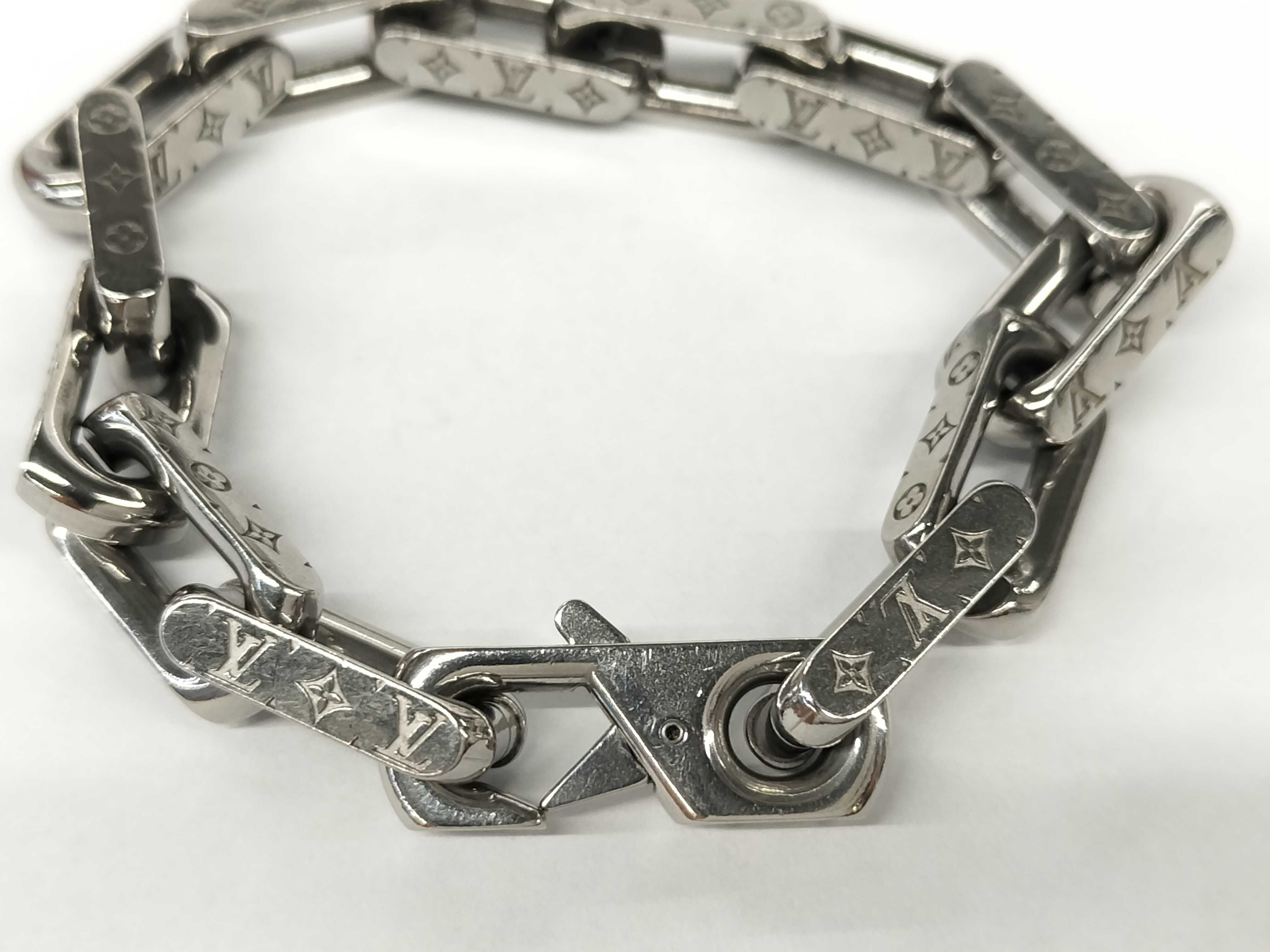 Monogram Chain Silver Bracelet Bracelet/Bangle — view 5