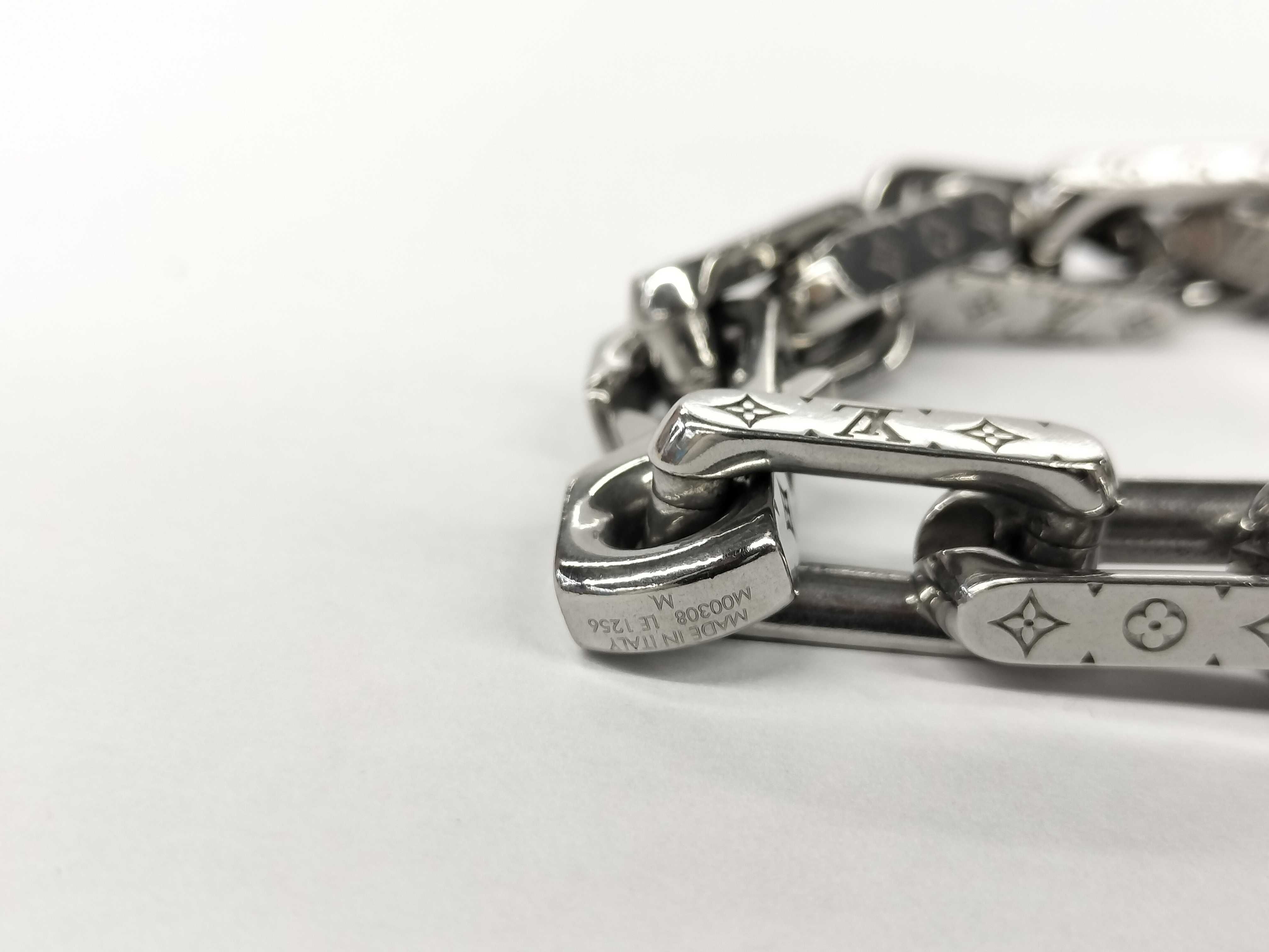 Monogram Chain Silver Bracelet Bracelet/Bangle — view 6