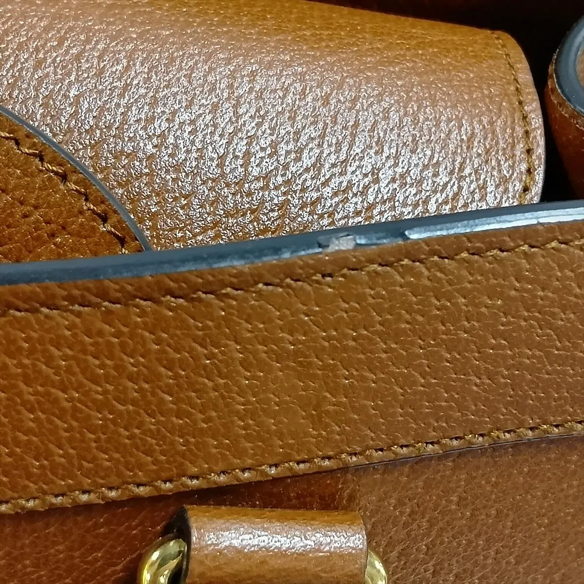 Bamboo Diana Leather 2-Way Handbag, Brown, 678842 — view 15