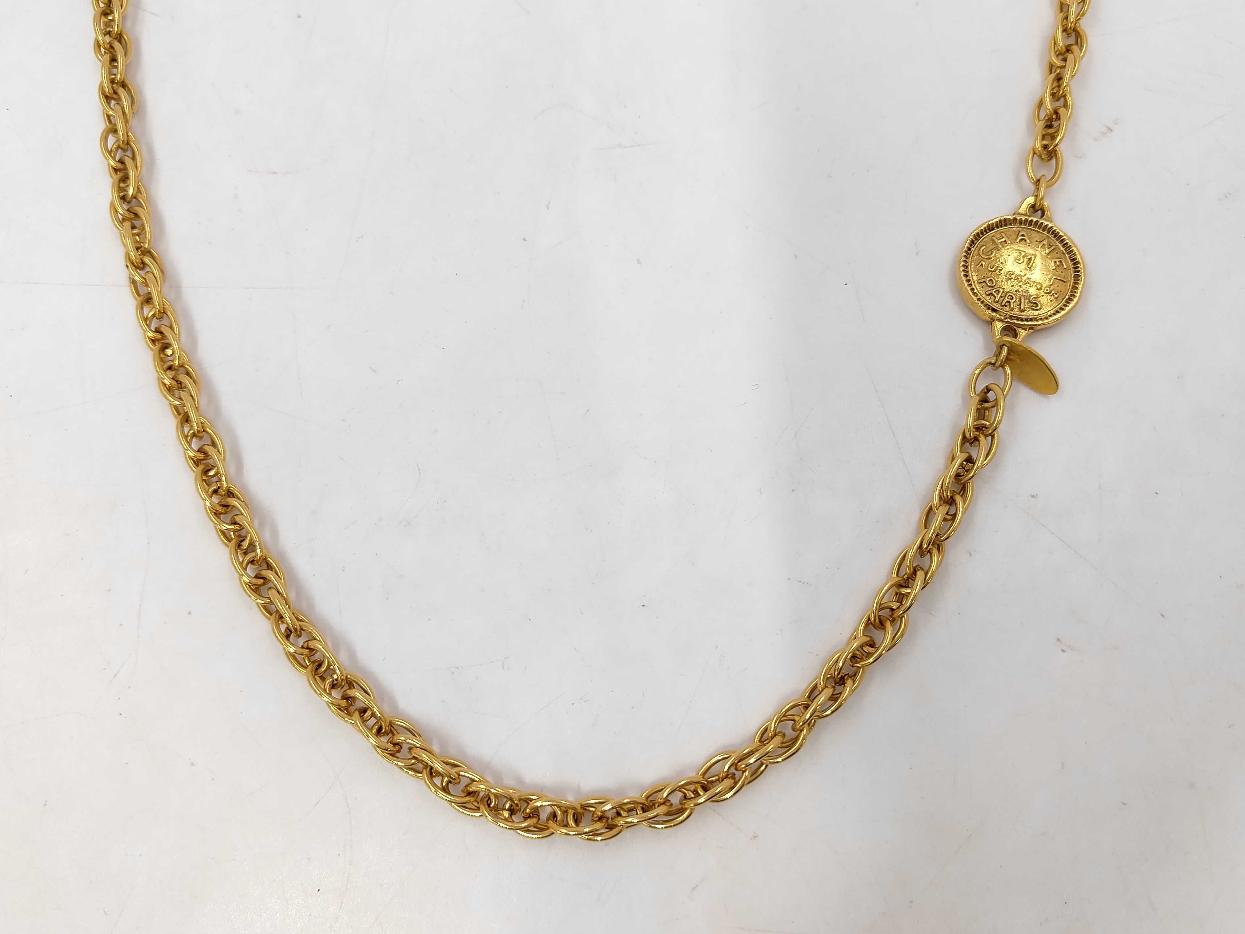 Chain Belt Coin Long Necklace — view 2