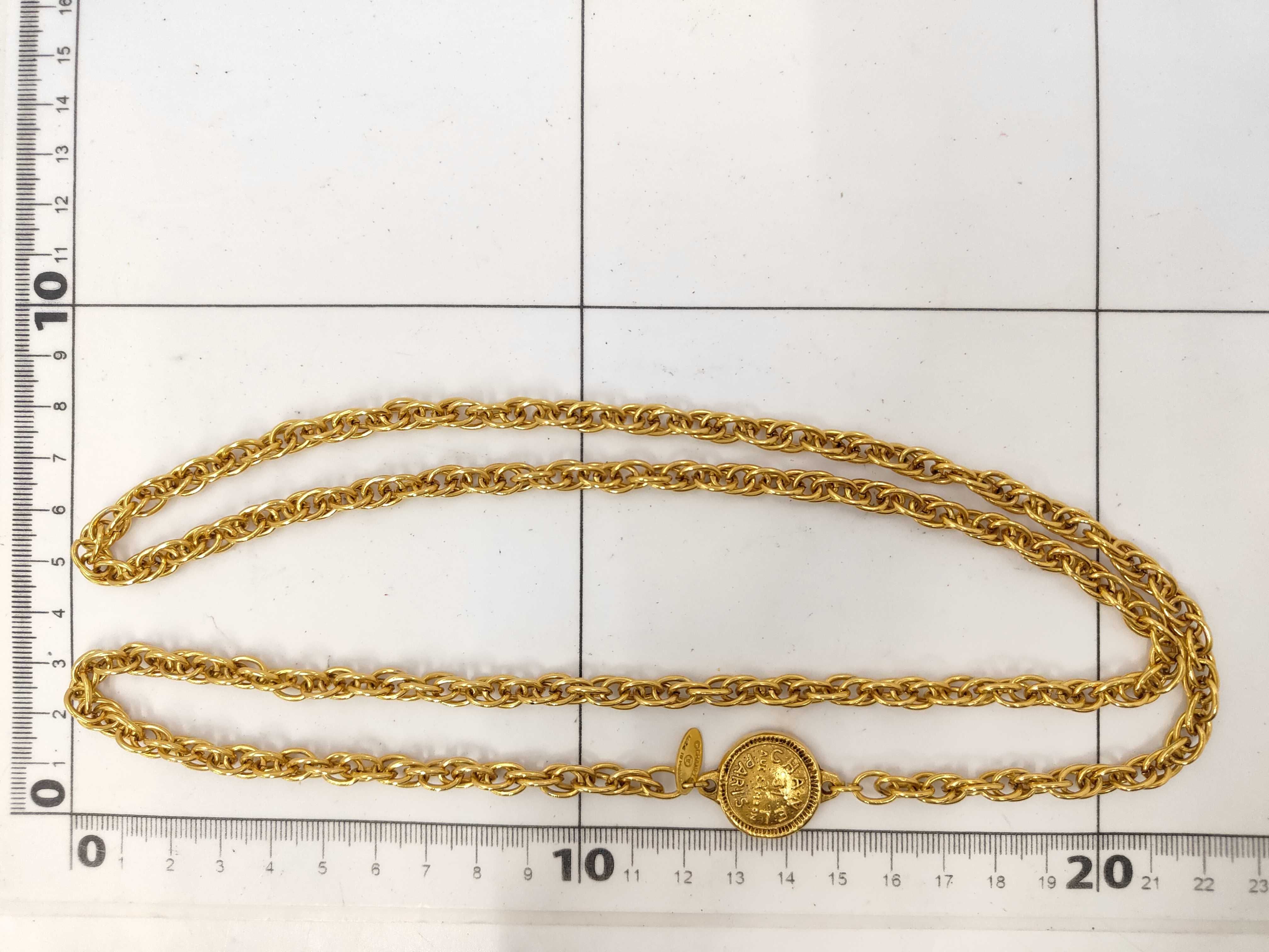 Chain Belt Coin Long Necklace — view 6