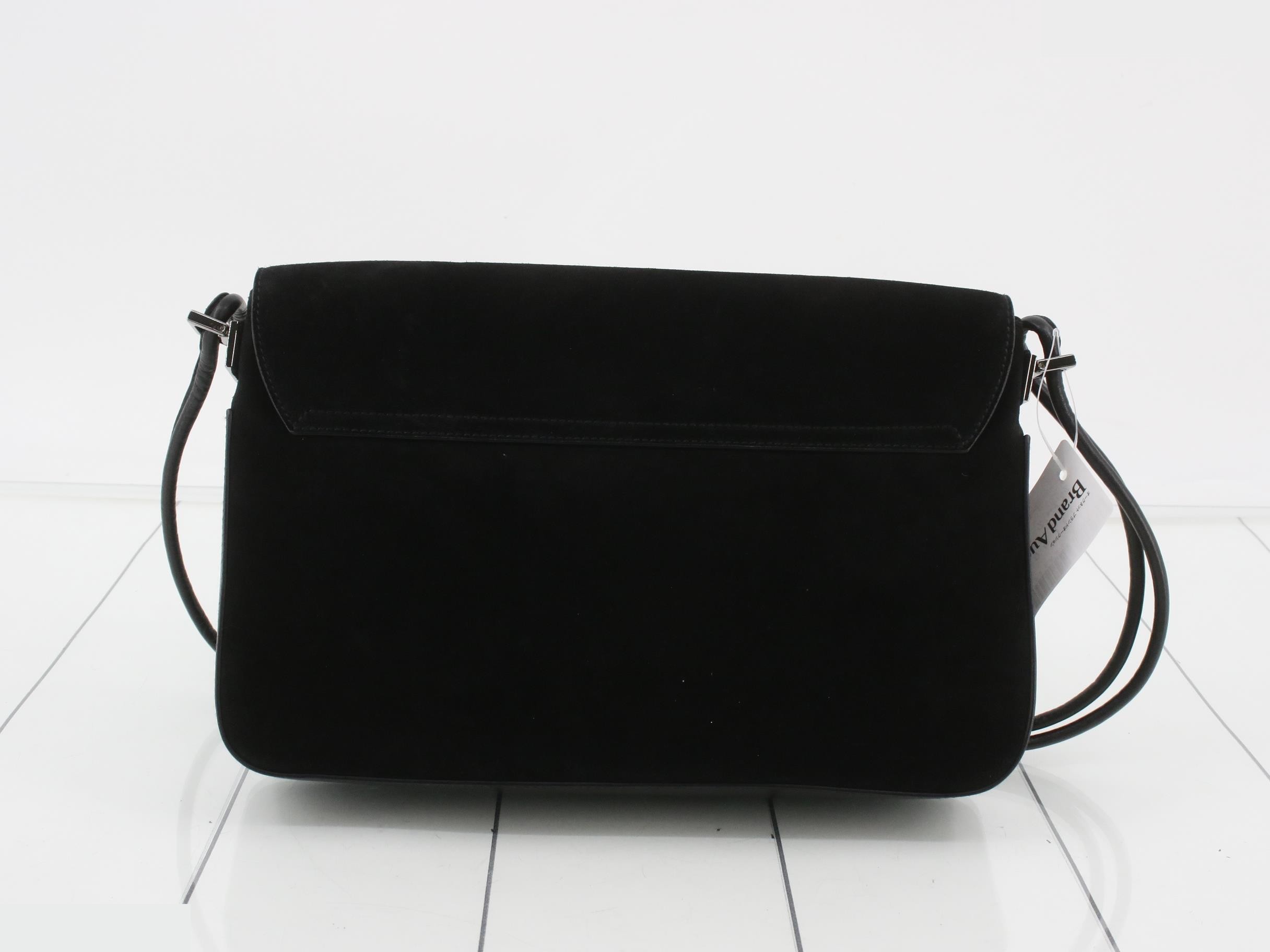 One shoulder bag black leather suede — view 2