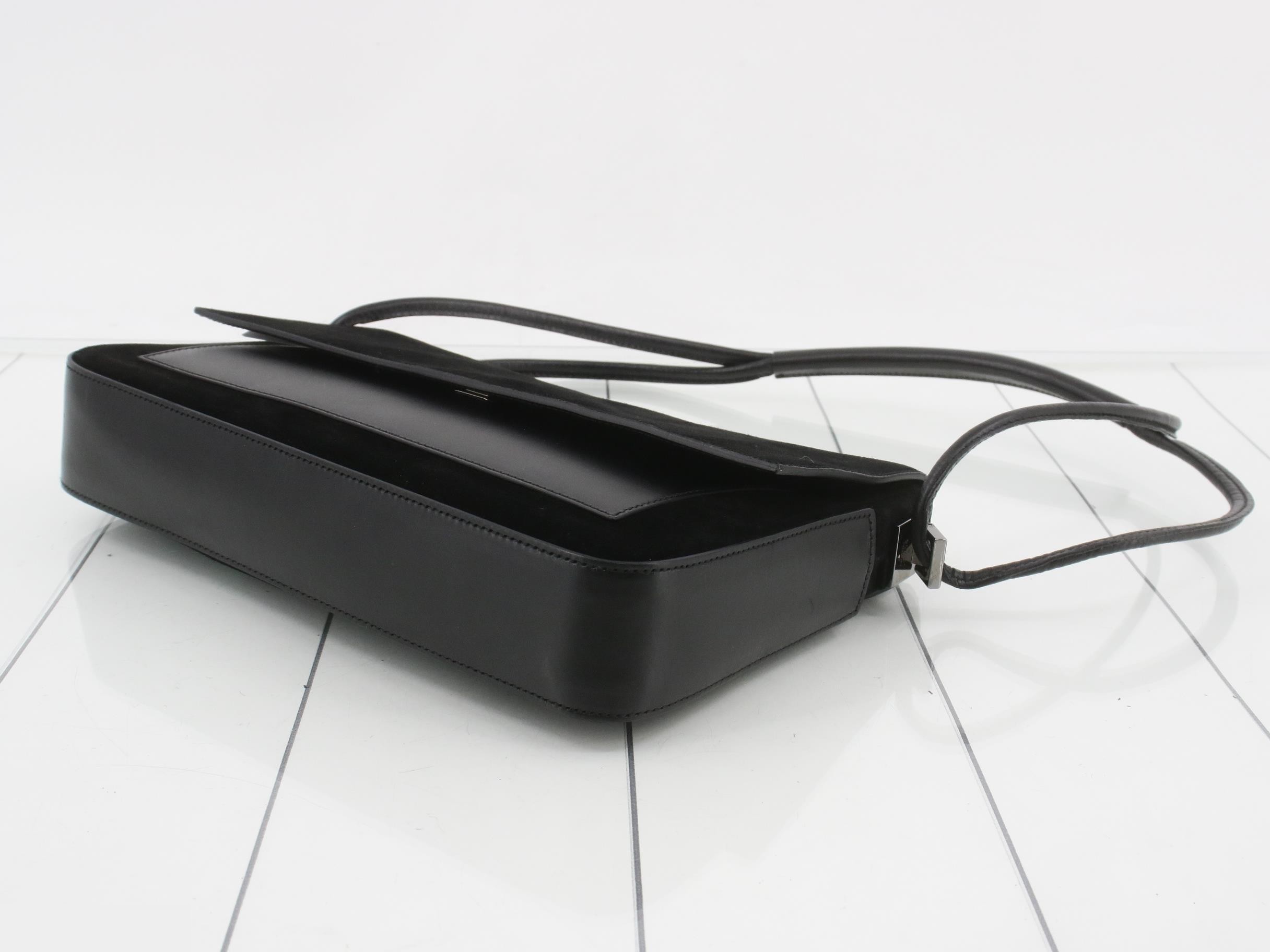 One shoulder bag black leather suede — view 6