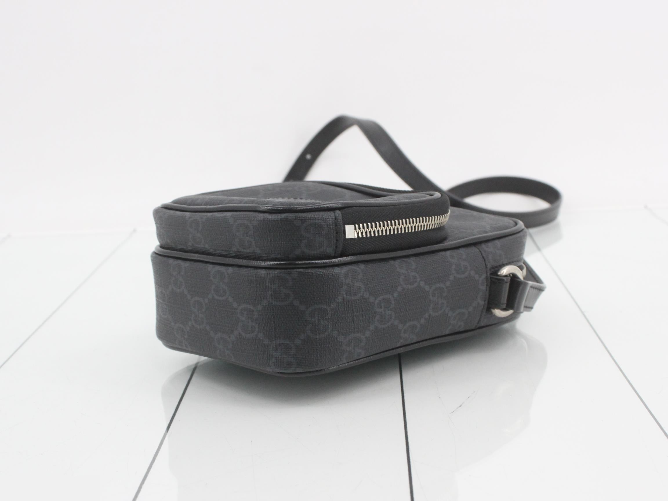 GG Supreme Shoulder Bag, PVC/Leather, Black — view 6