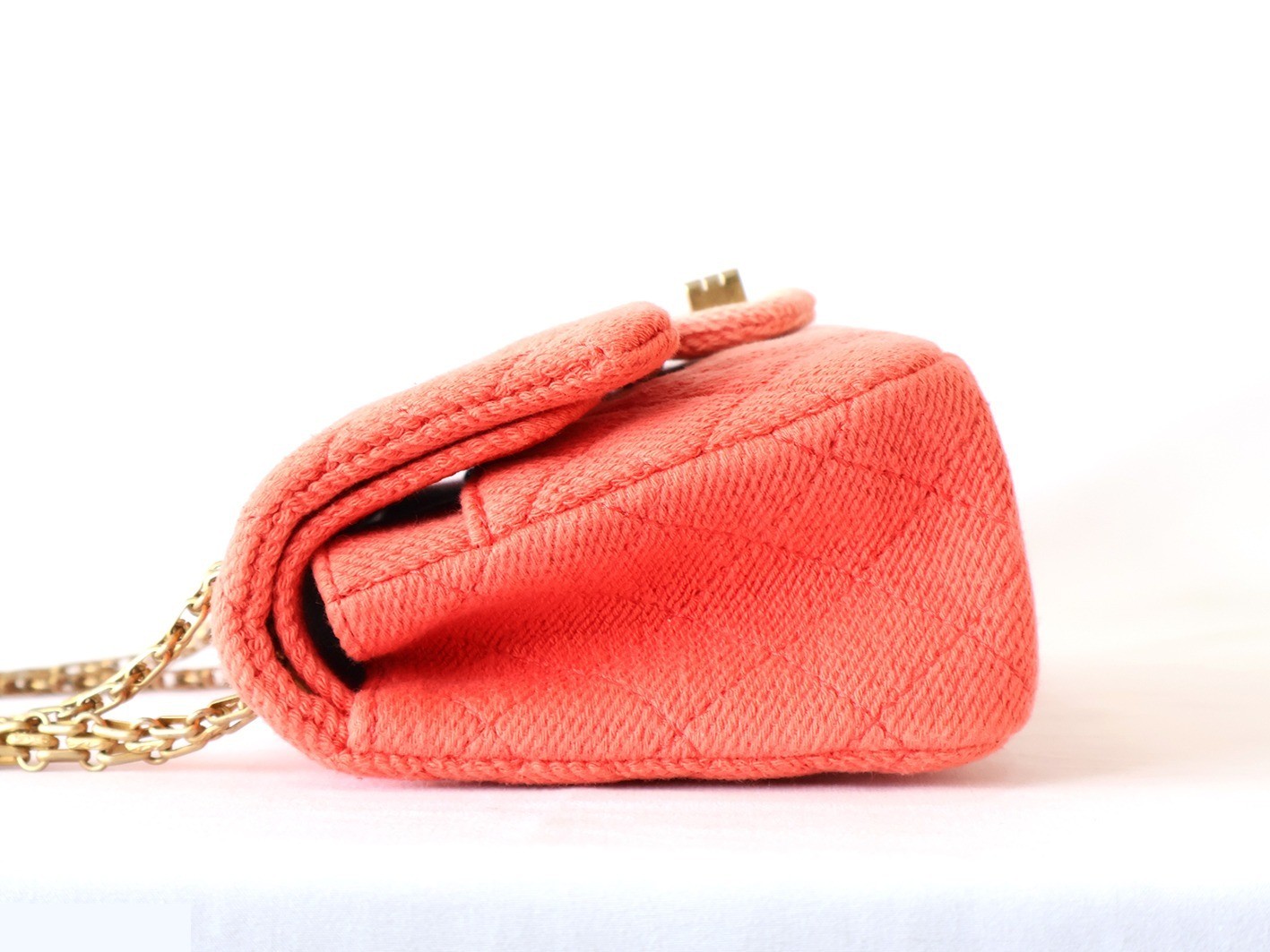Matelassé 25 Double Flap Double Chain Shoulder Bag, Pink — view 6