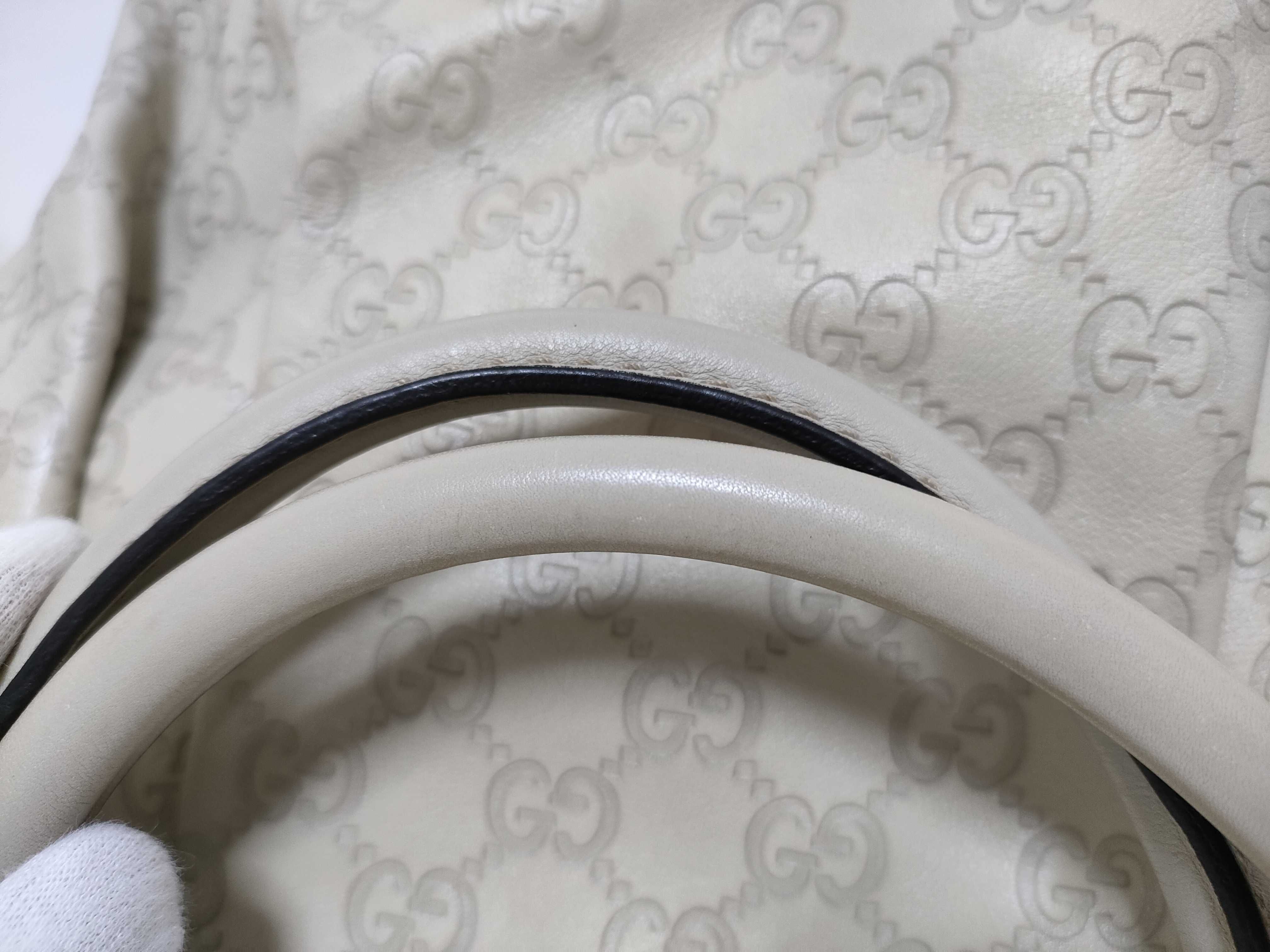 Guccissima Sukey Leather Handbag, Beige, 211944 Handbag — view 4