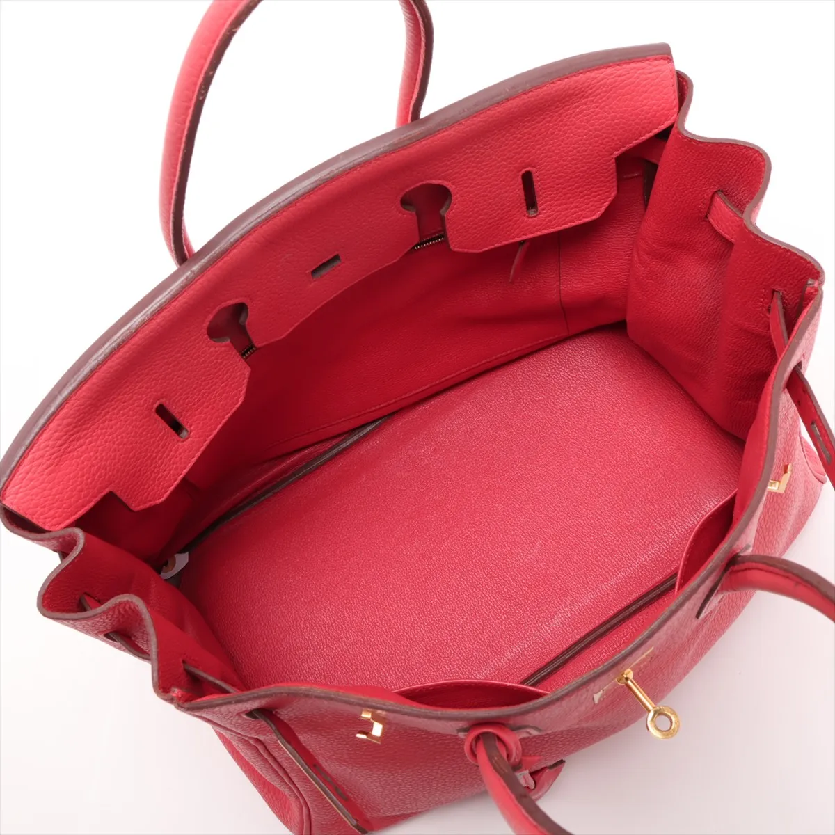 [Individually packaged] Hermes Birkin 35 Letournée Taurillon Clemence Bougainvillea Gold Hardware N:2010 — view 7