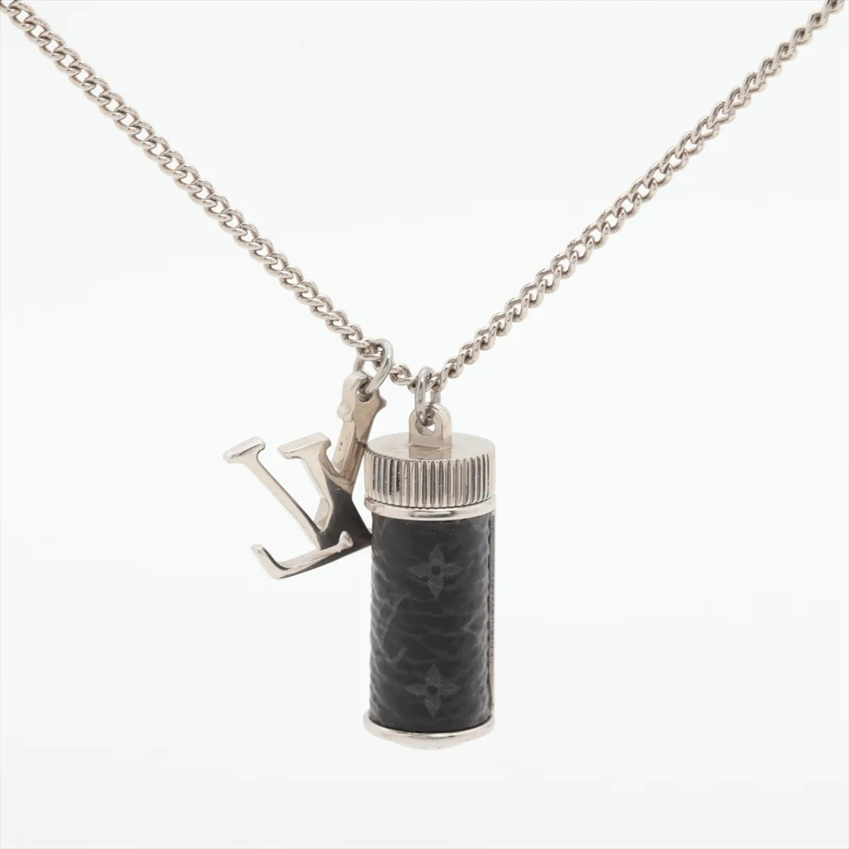 M63641 Collier Charms Monogram Eclipse AK4213 Necklace Metal x PVC Black x Silver — view 2