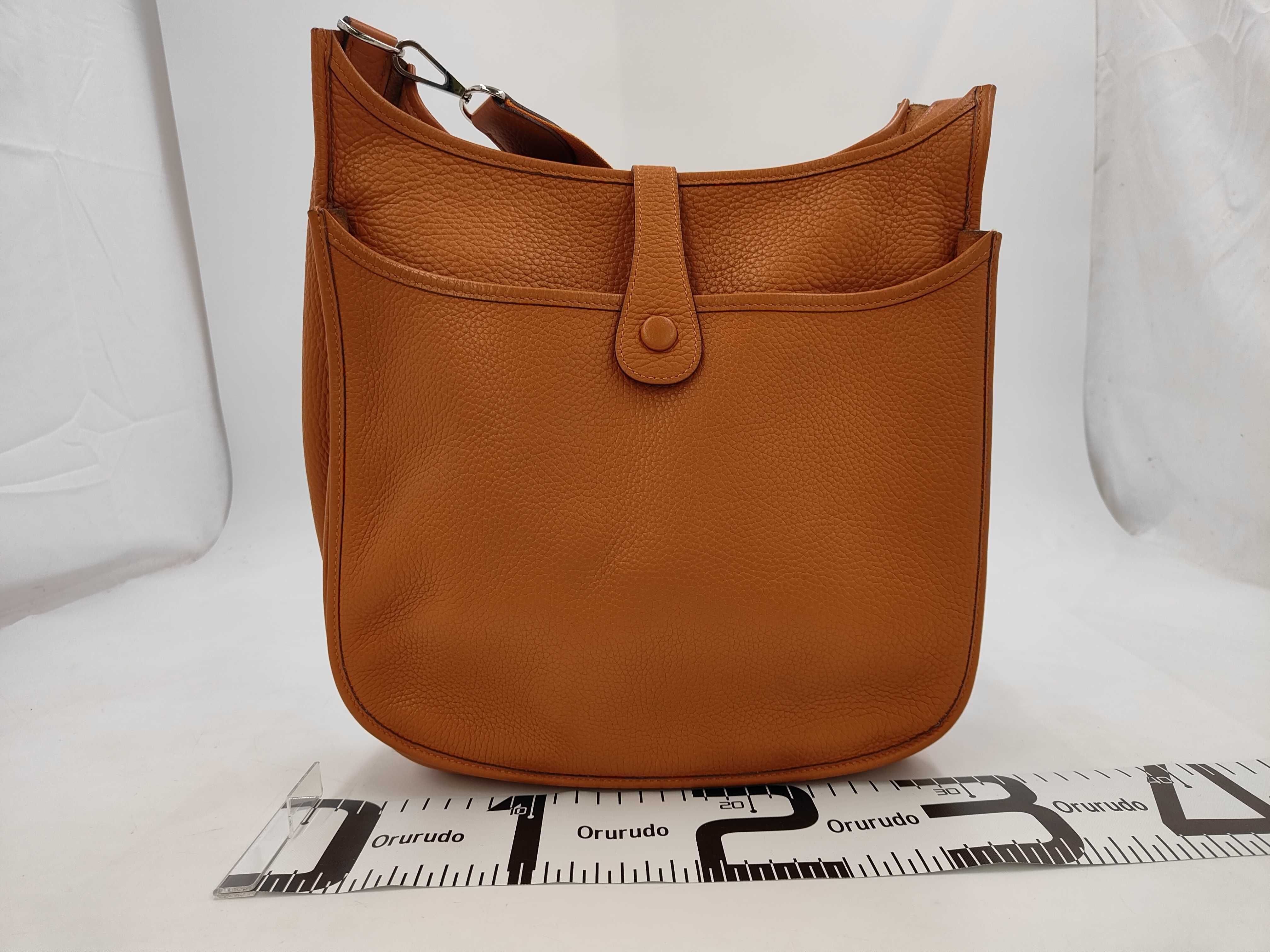 Evelyne II GM Taurillon Clemence Orange Shoulder Bag — view 2