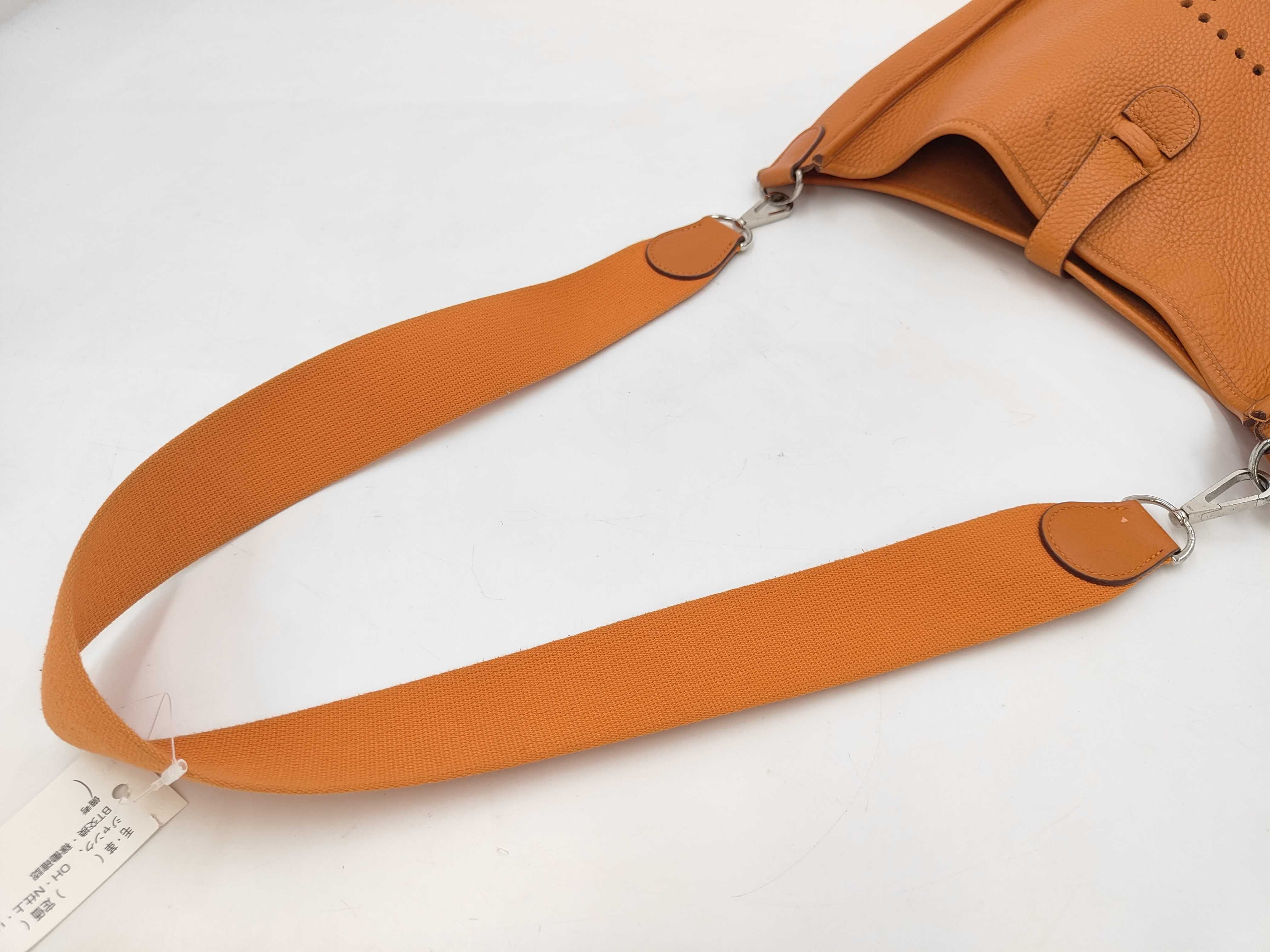 Evelyne II GM Taurillon Clemence Orange Shoulder Bag — view 6