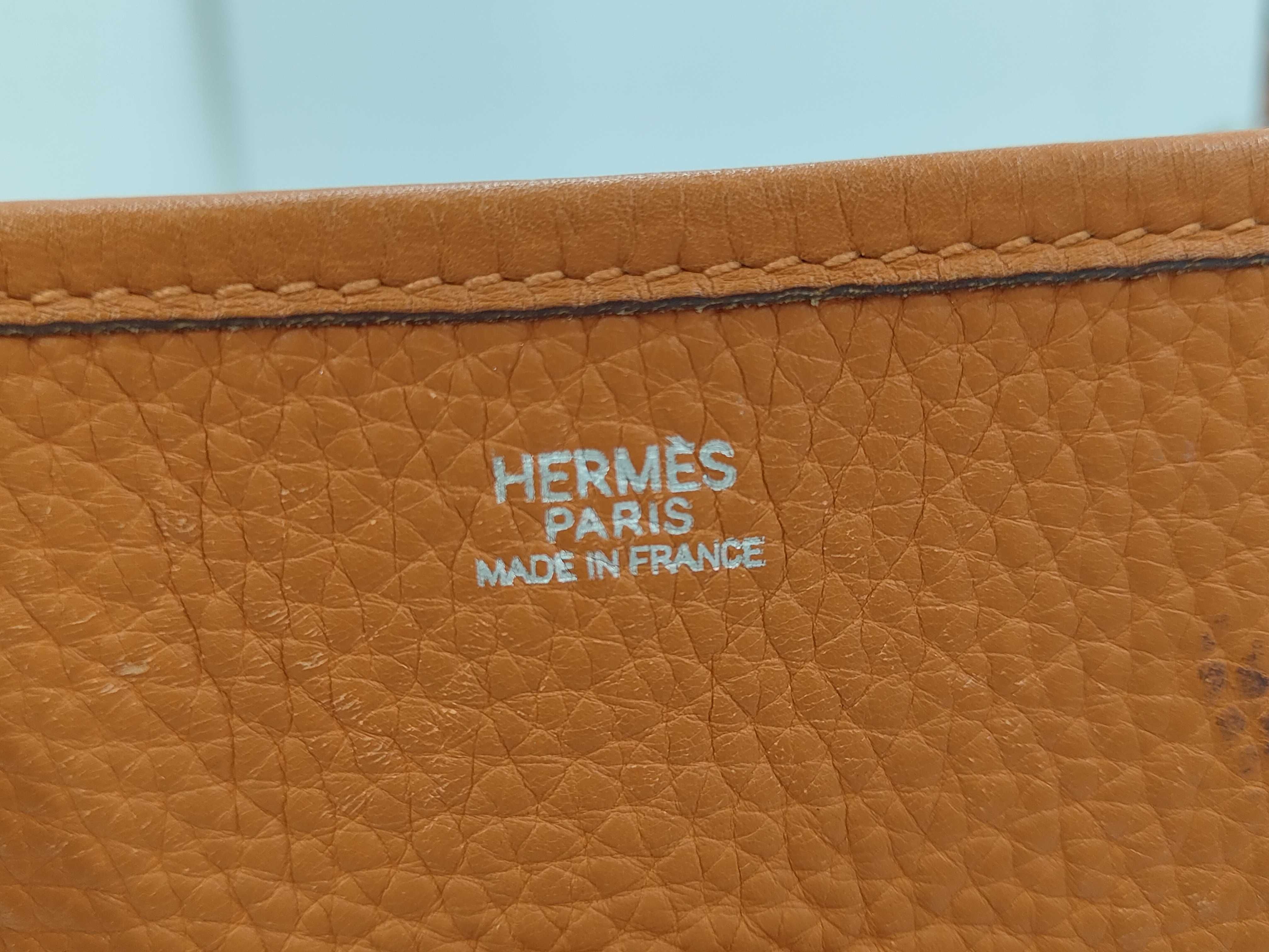 Evelyne II GM Taurillon Clemence Orange Shoulder Bag — view 8