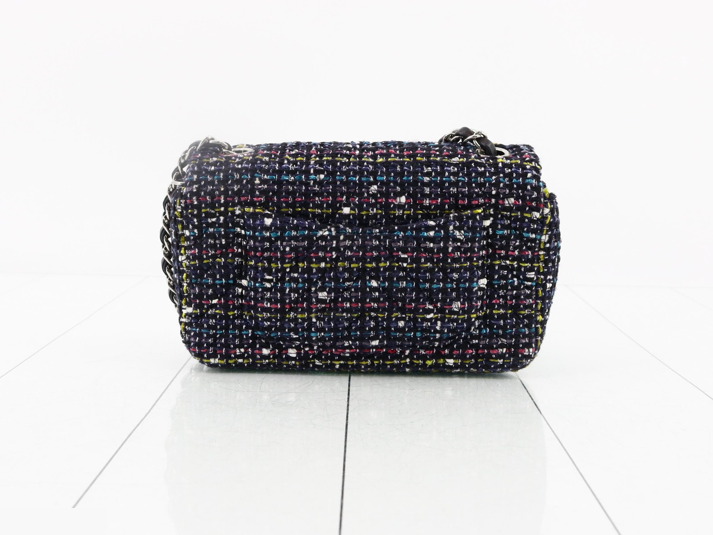 Tweed Mini Matelassé Chain Shoulder Bag — view 2