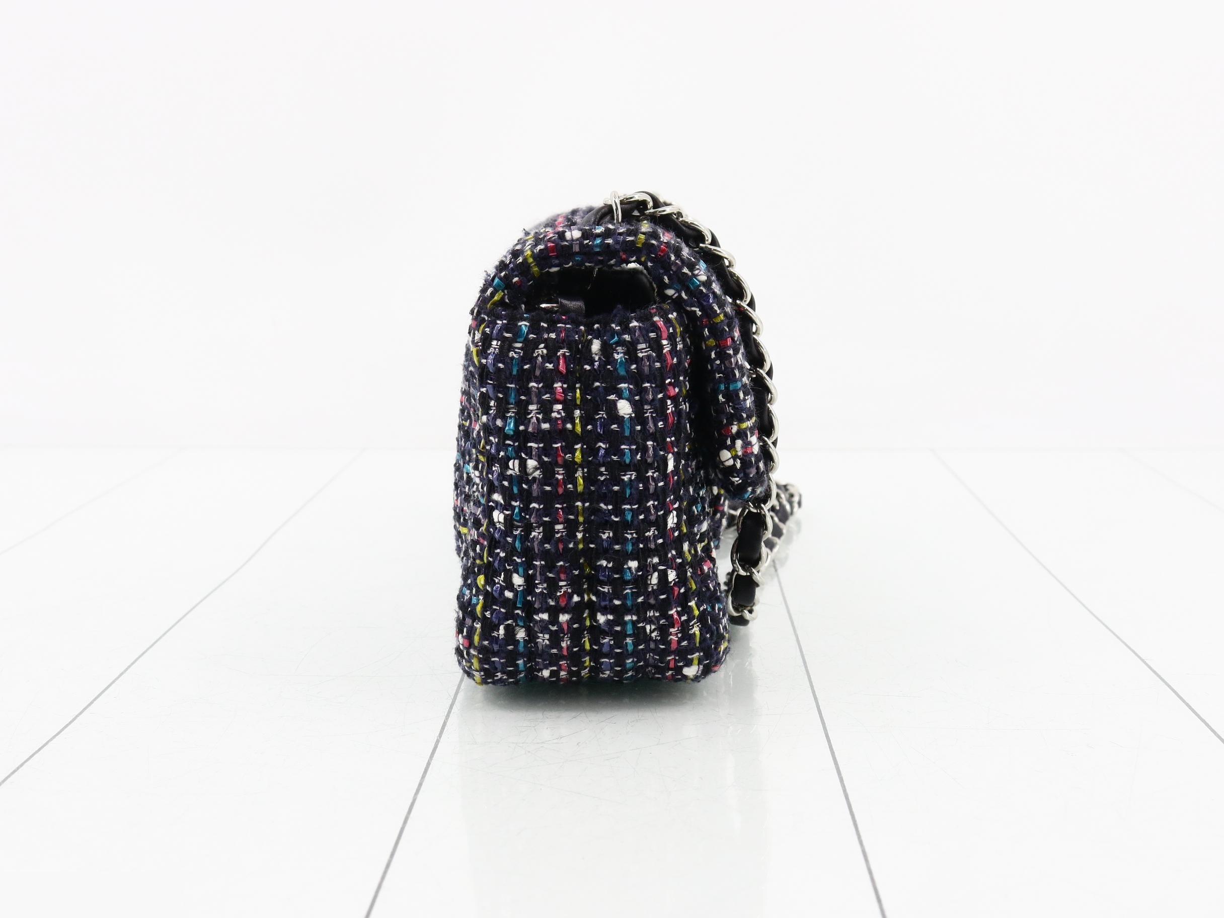 Tweed Mini Matelassé Chain Shoulder Bag — view 4