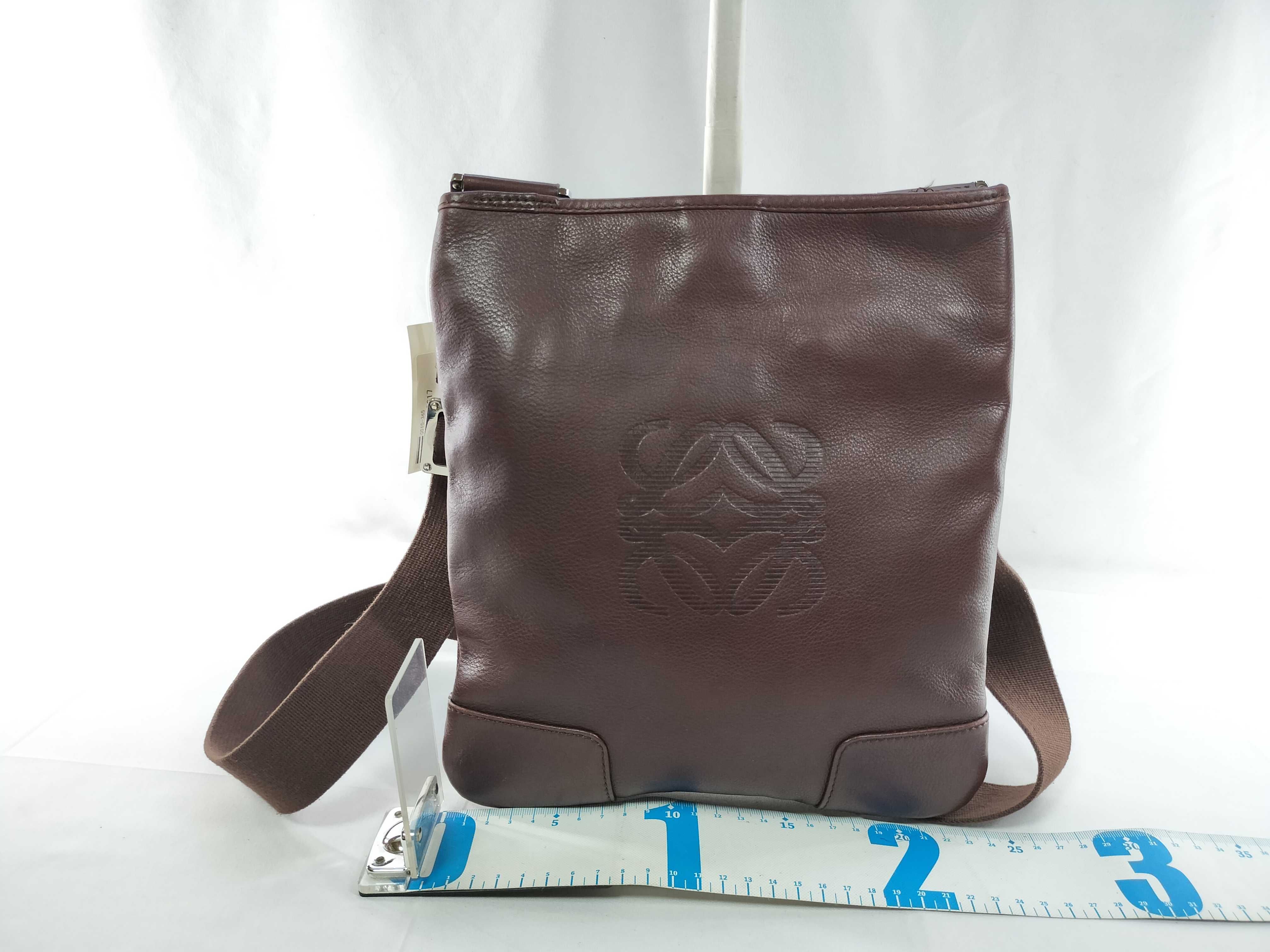 Anagram Leather Shoulder Bag, Brown Shoulder Bag — view 2