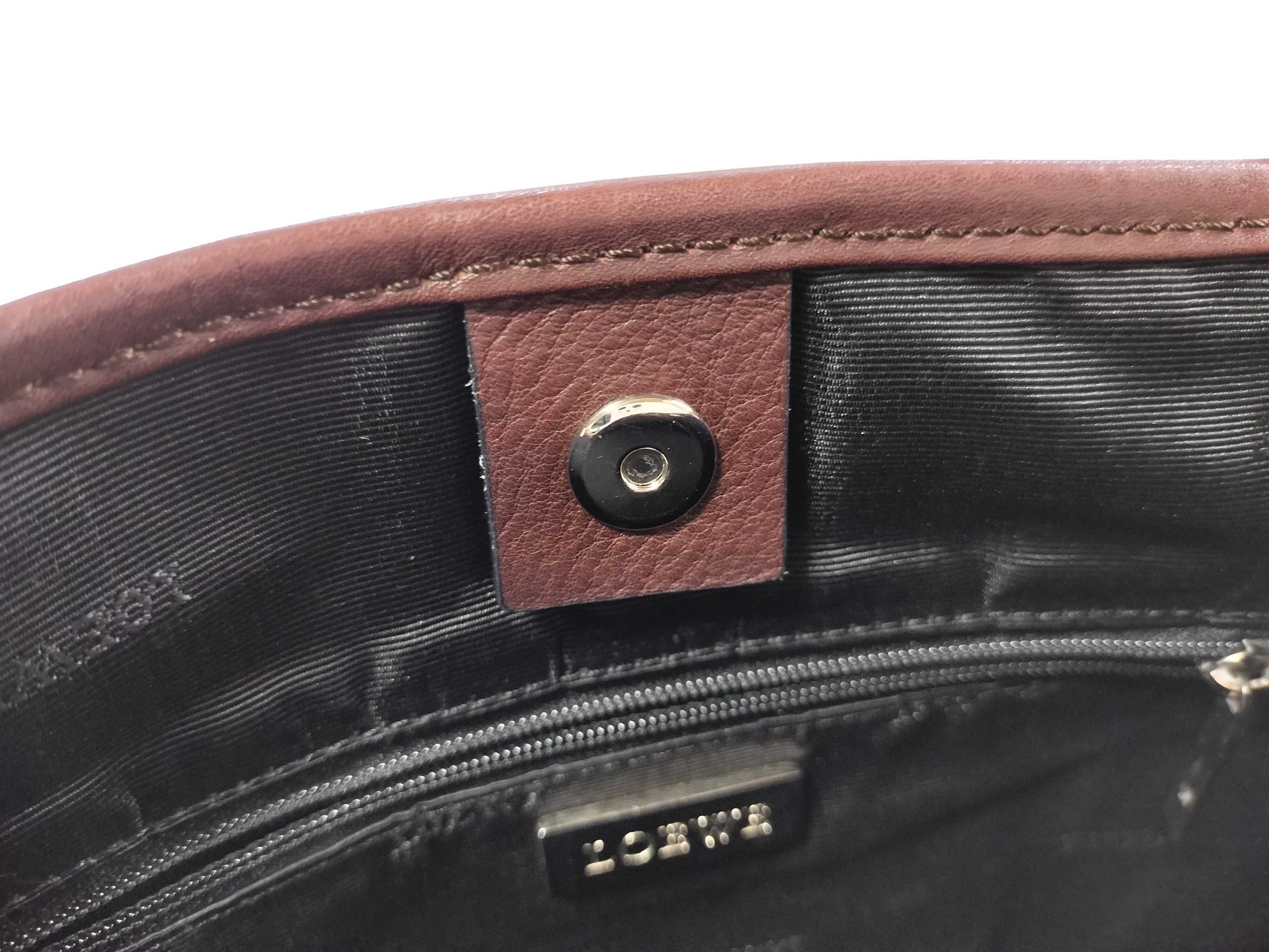 Anagram Leather Shoulder Bag, Brown Shoulder Bag — view 12